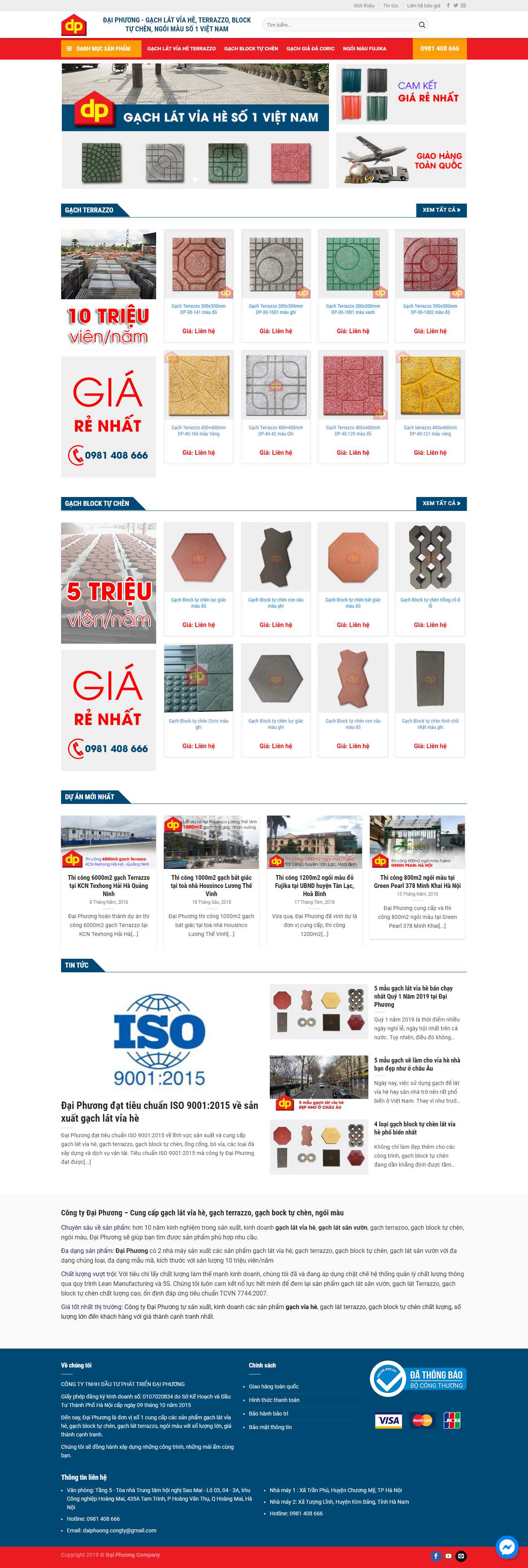 Thiết kế Web công ty gạch men daiphuong.com.vn
