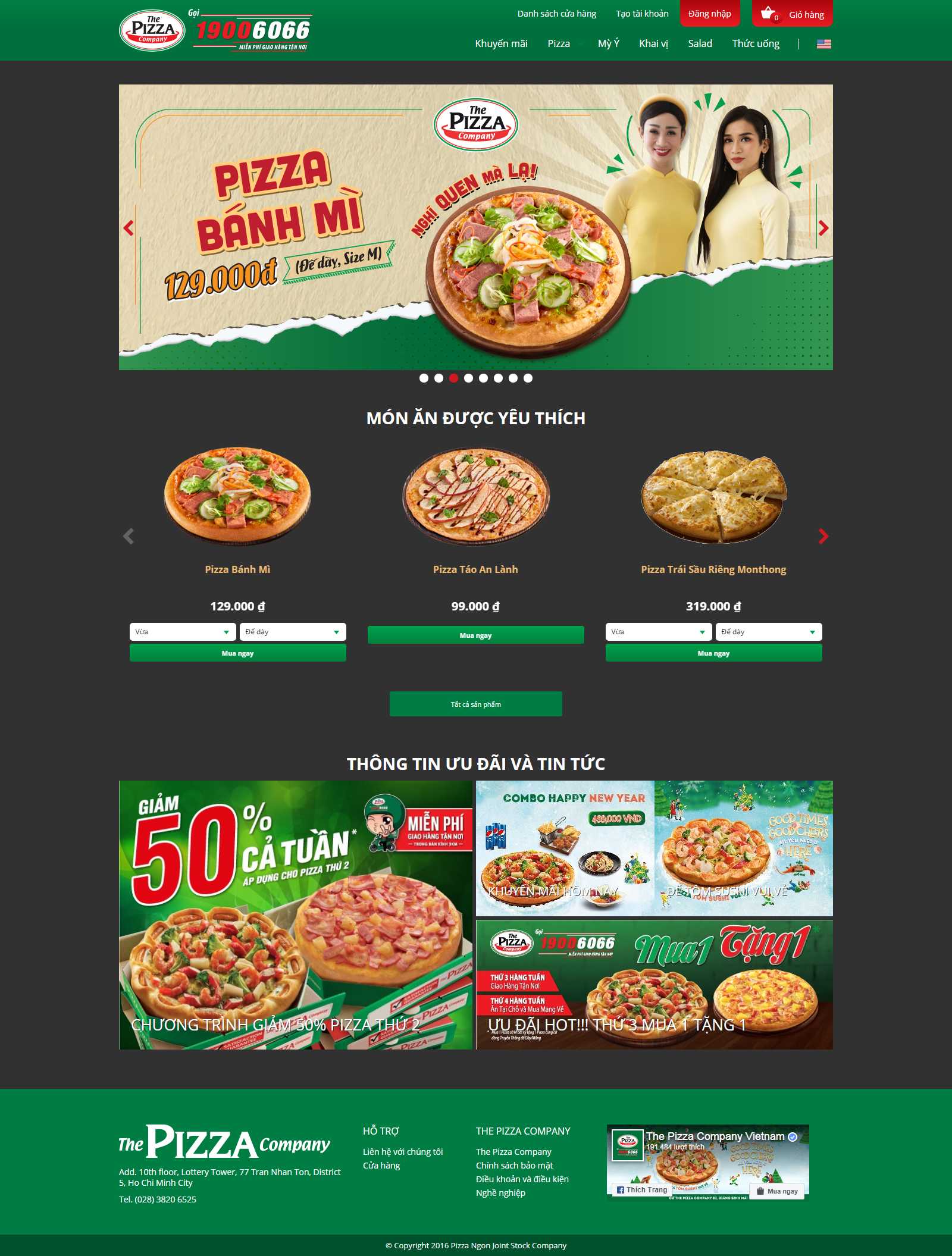 Thiết kế Web quận 8 thepizzacompany.vn