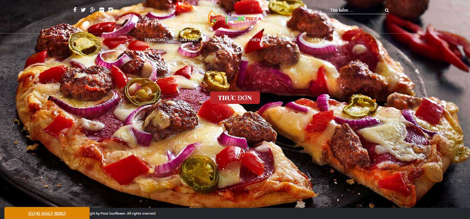 Thiết kế Web quận 8 pizzasunflower.vn