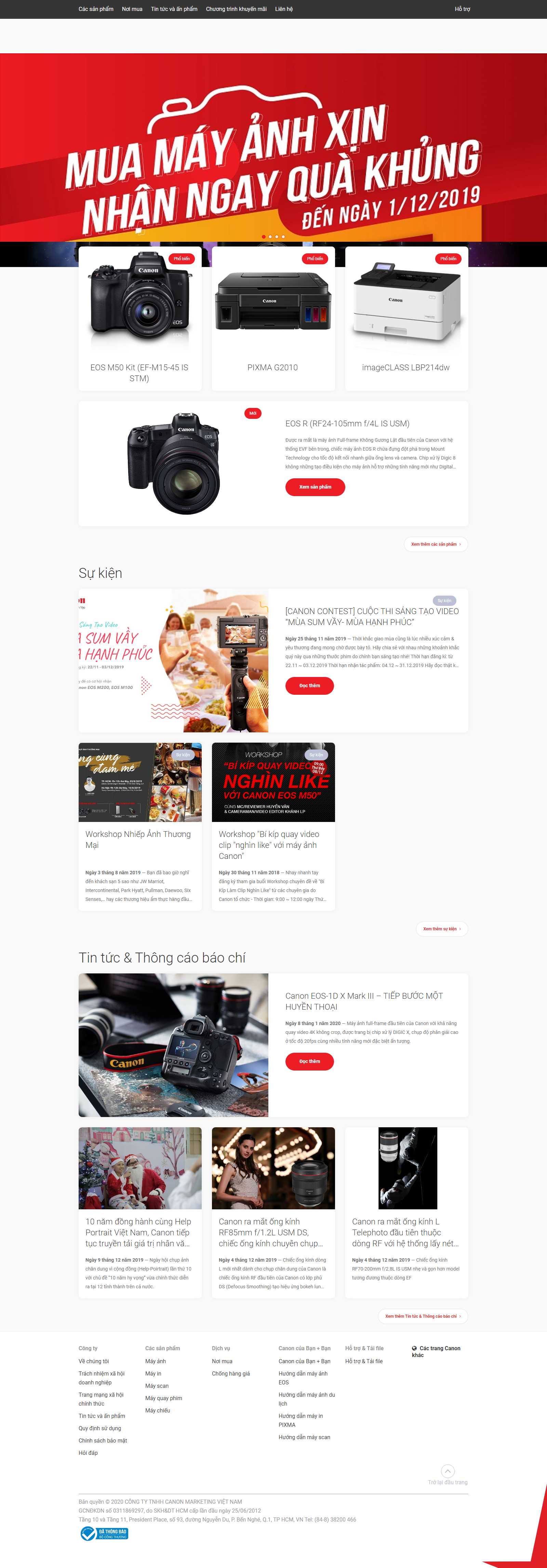Thiết kế Web quận 11 vn.canon