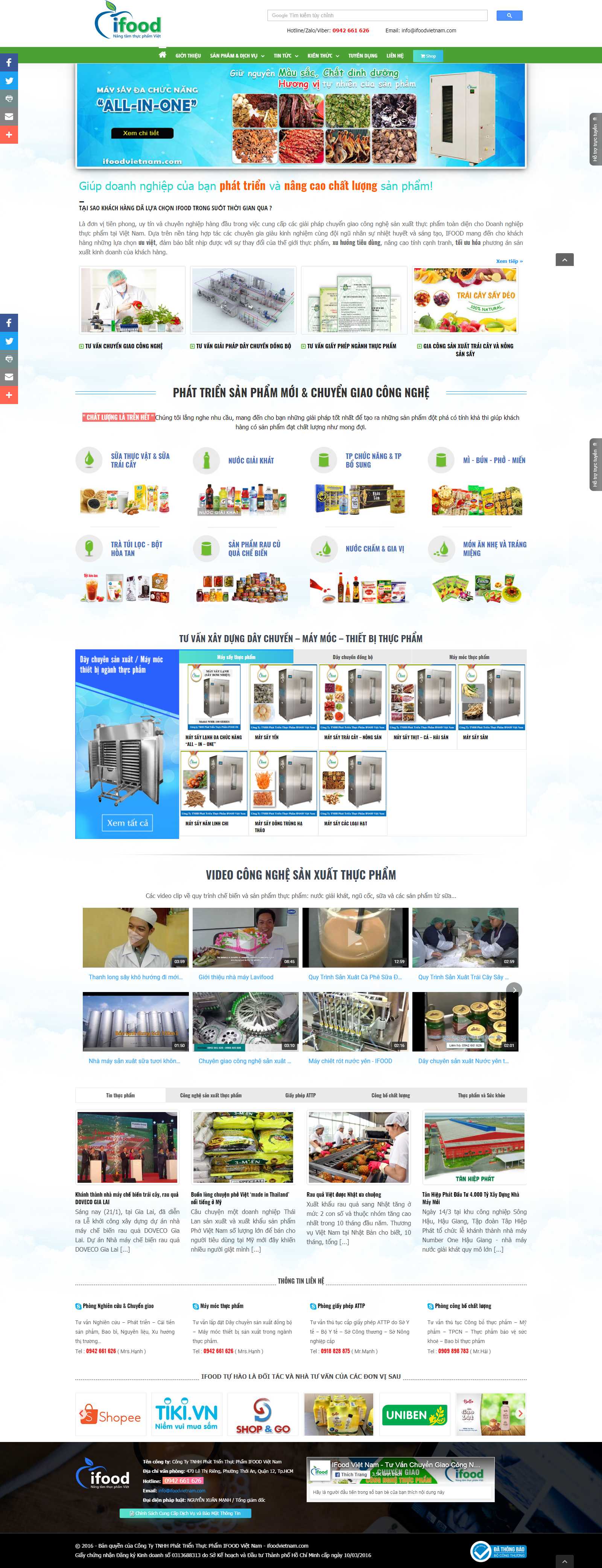 Thiết kế Web quận gò vấp ifoodvietnam.com