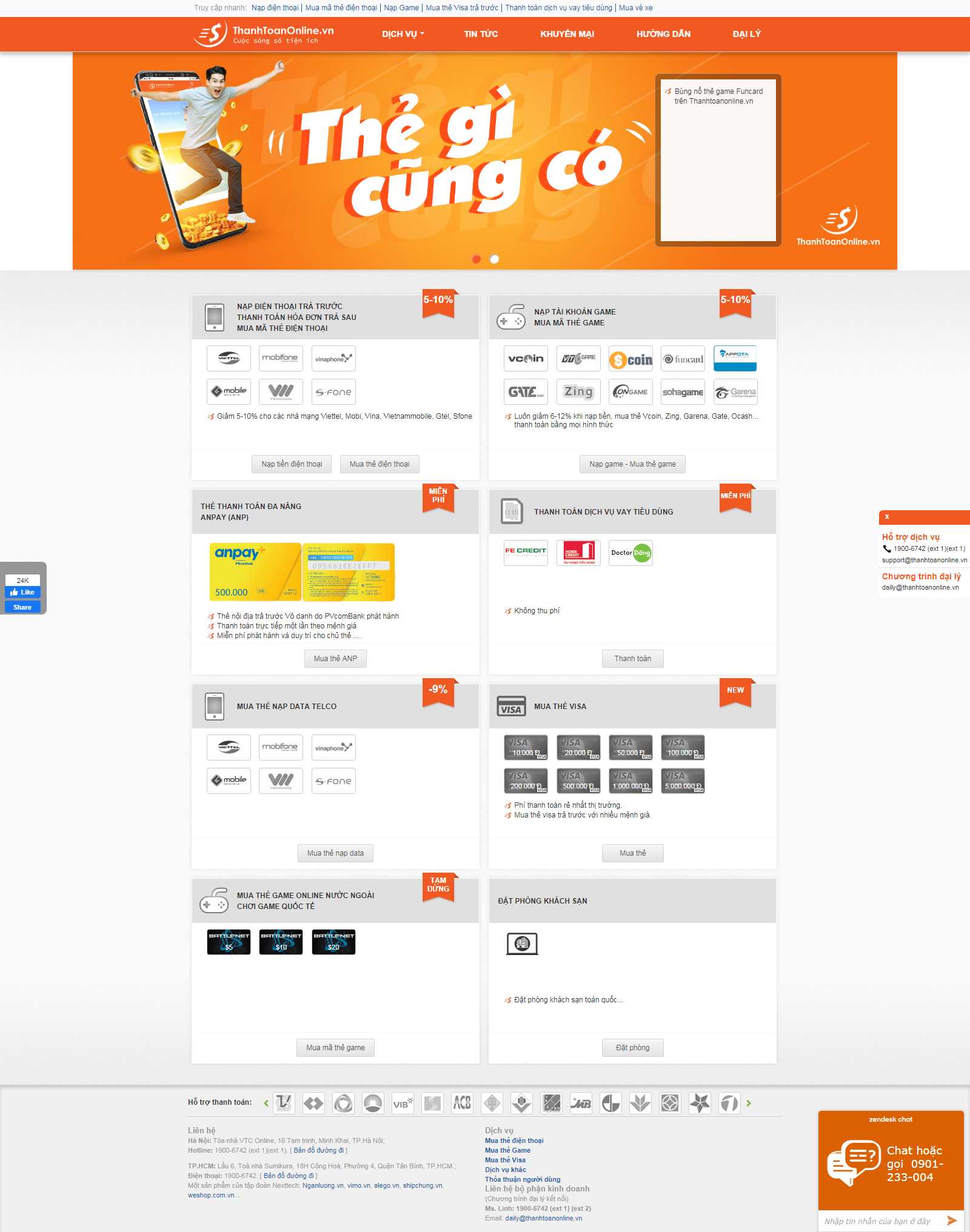 Thiết kế Web quận tân phú thanhtoanonline.vn