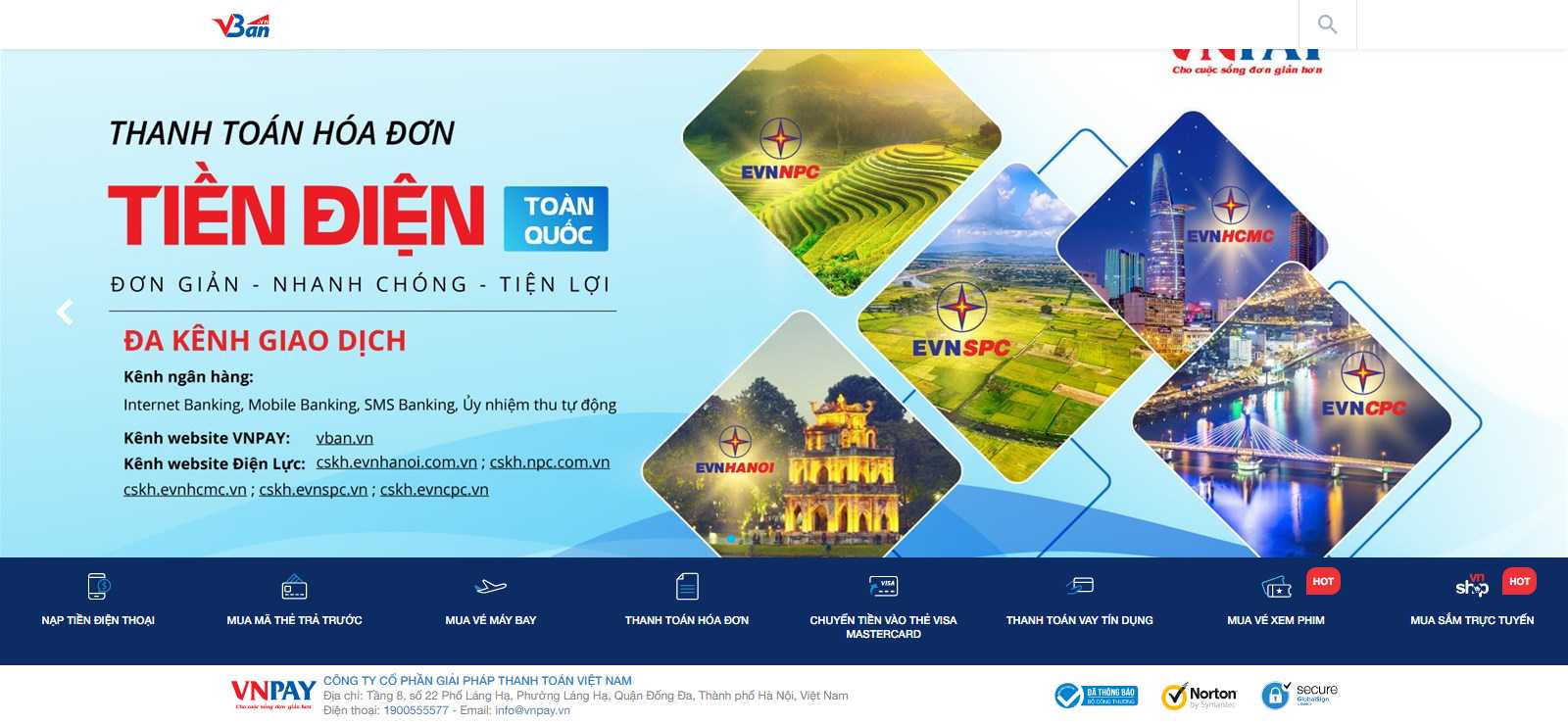 Thiết kế Web quận tân phú vban.vn