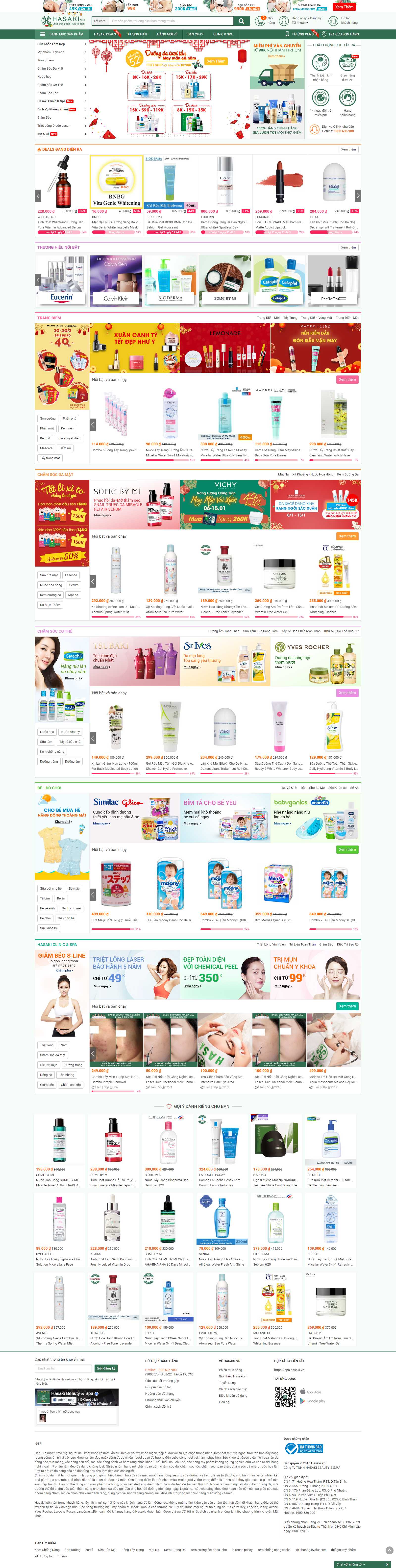 Thiết kế Web huyện cần giờ hasaki.vn