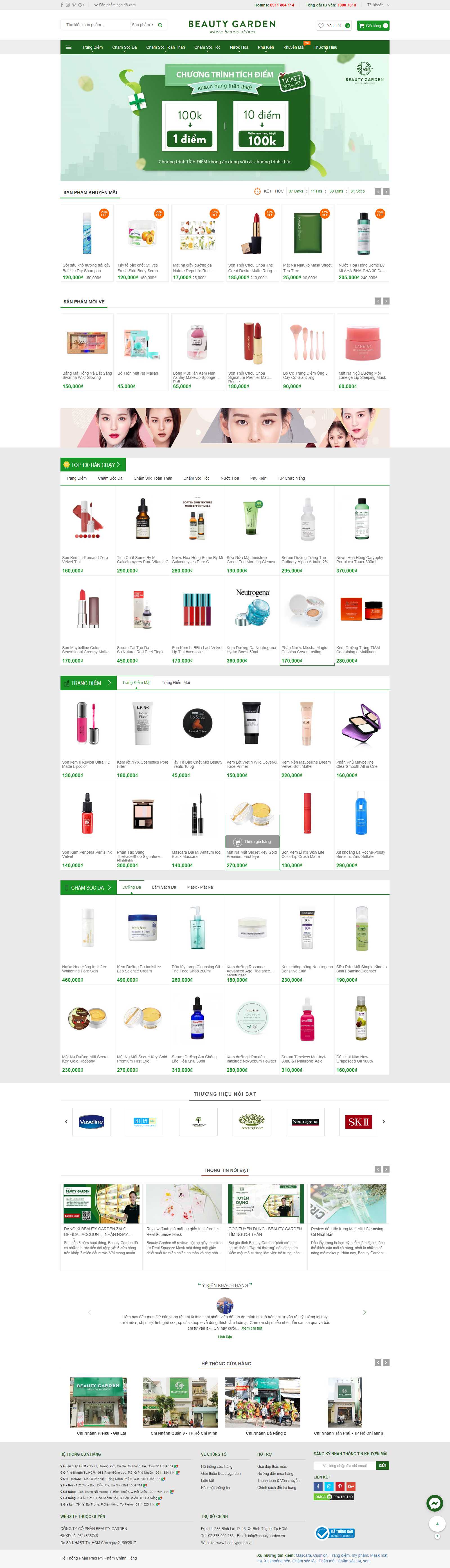 Thiết kế Web huyện củ chi beautygarden.vn