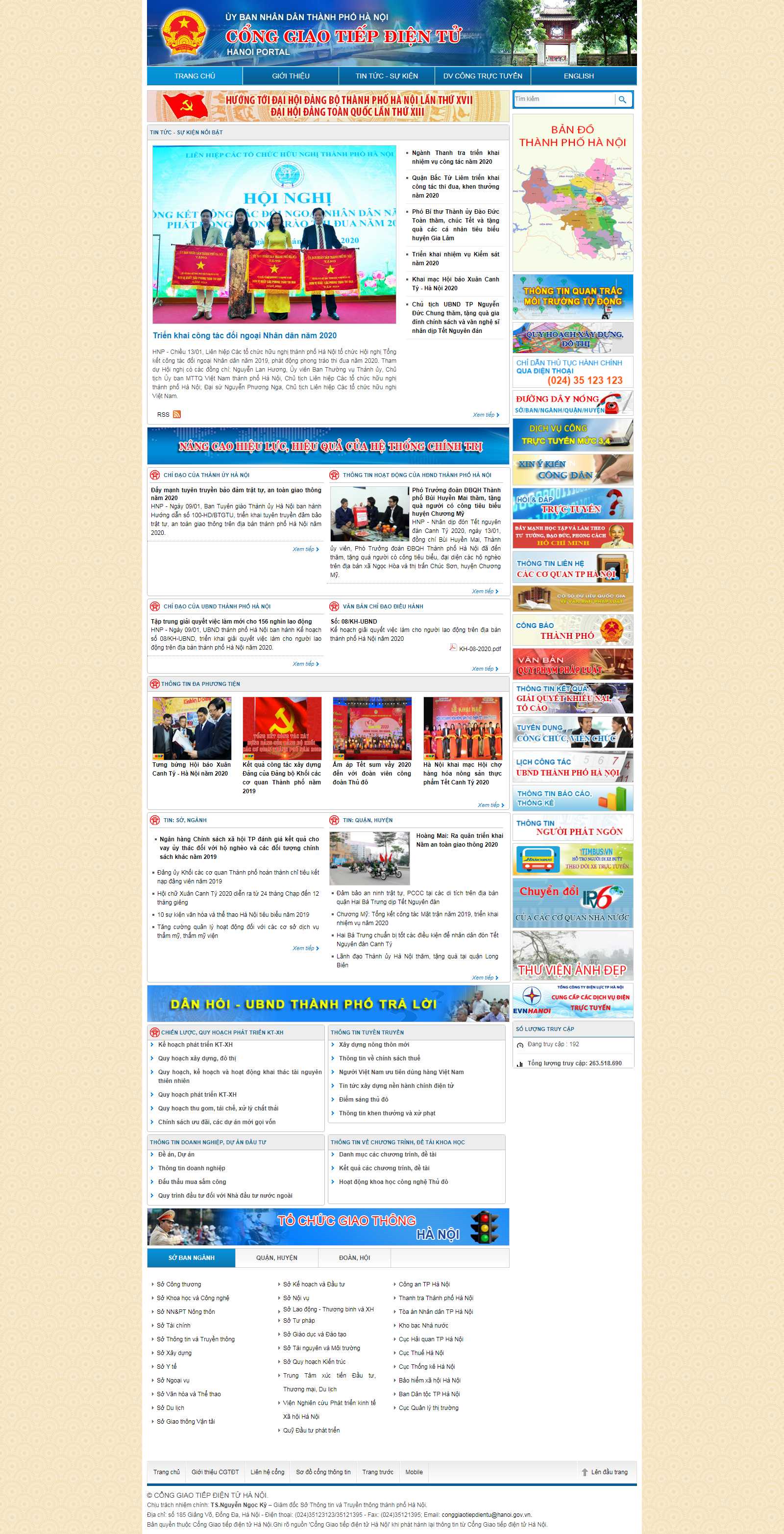 Thiết kế Web Ủy ban nhân nhân hanoi.gov.vn