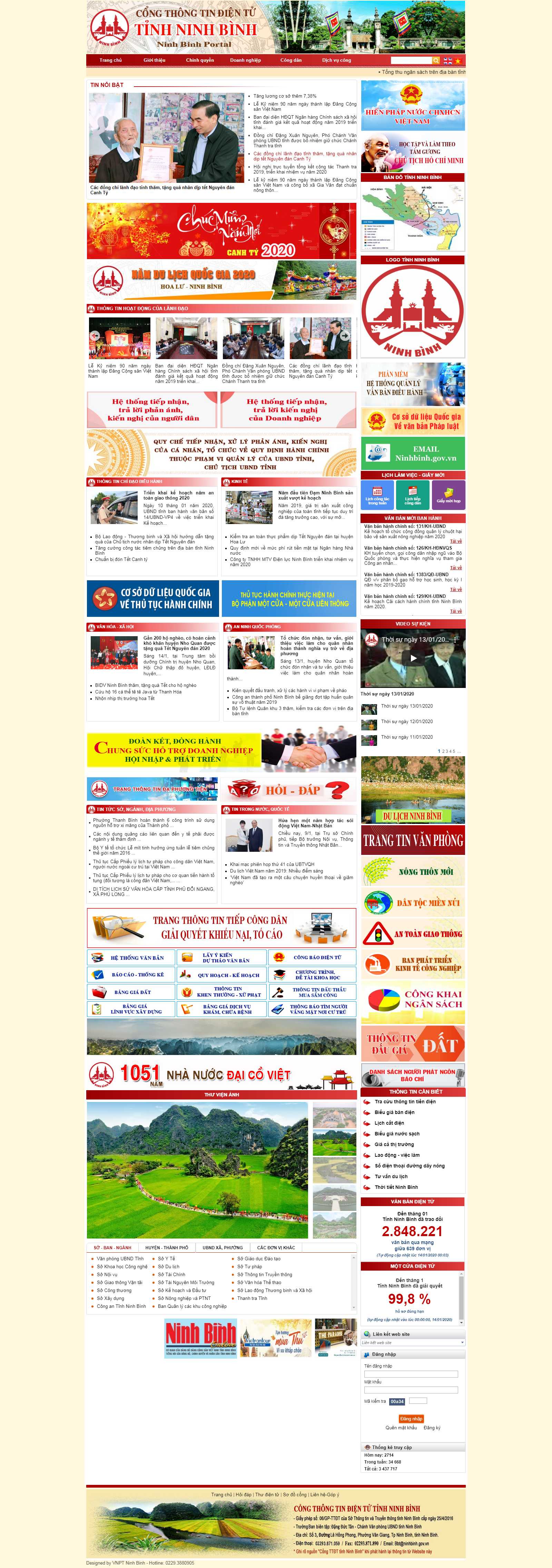 Thiết kế Web Ủy ban nhân nhân ninhbinh.gov.vn