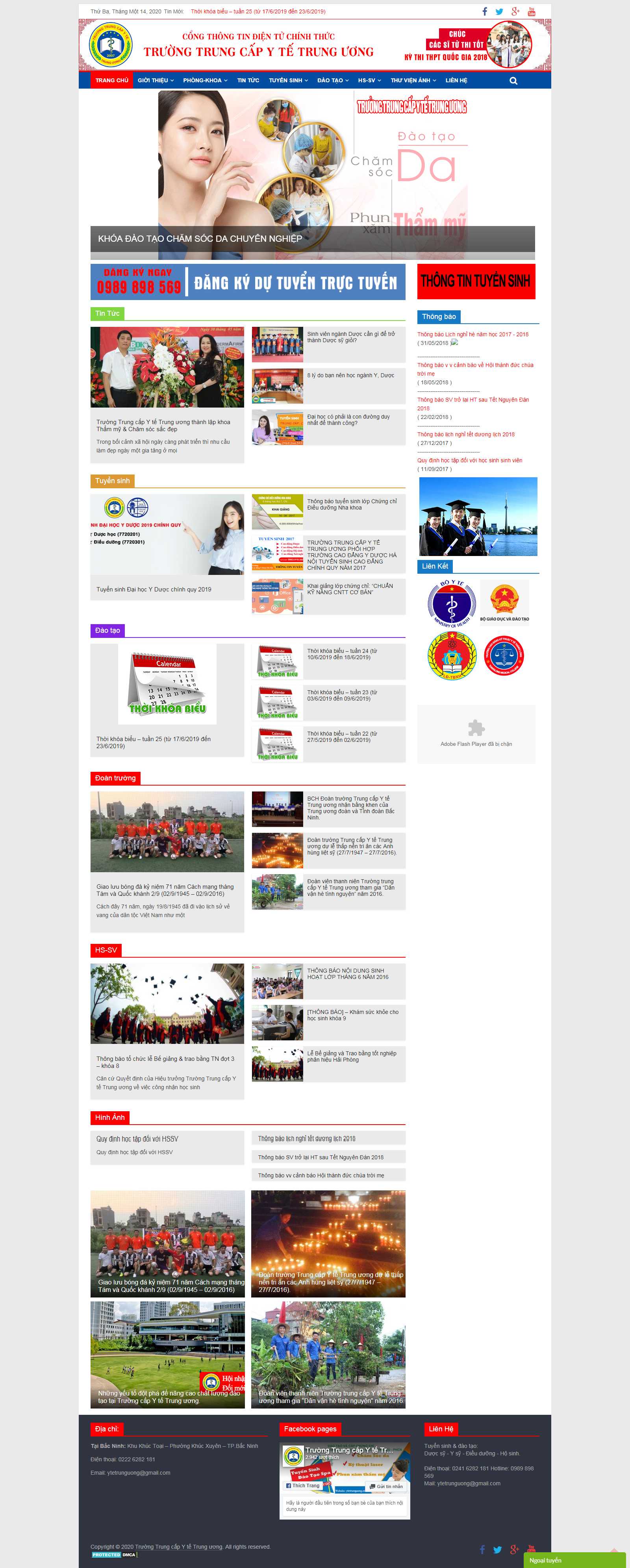 Thiết kế Web y học ytetrunguong.edu.vn