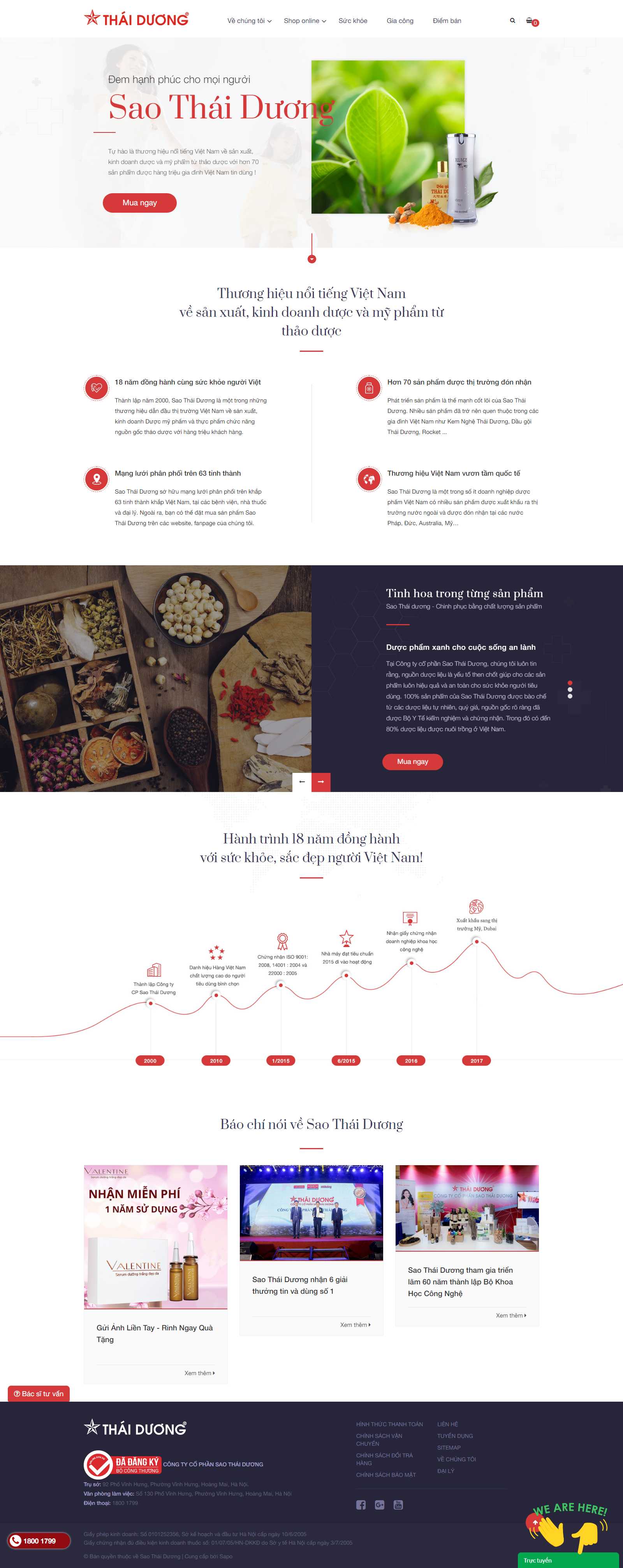 Thiết kế Web dược saothaiduong.com.vn