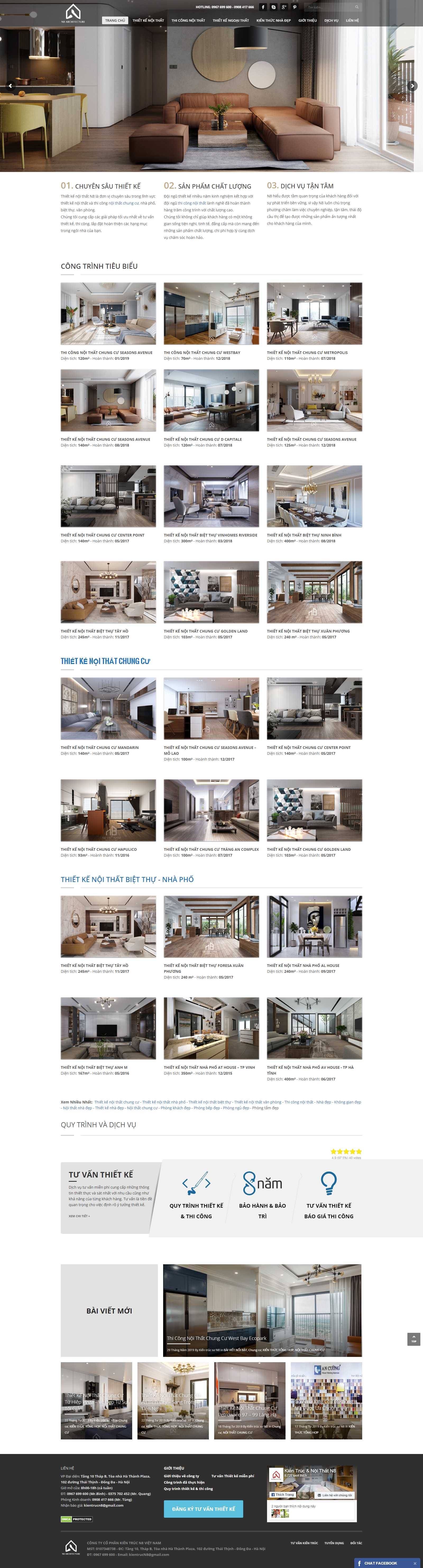 Thiết kế Web kiến trúc kientrucn8.com