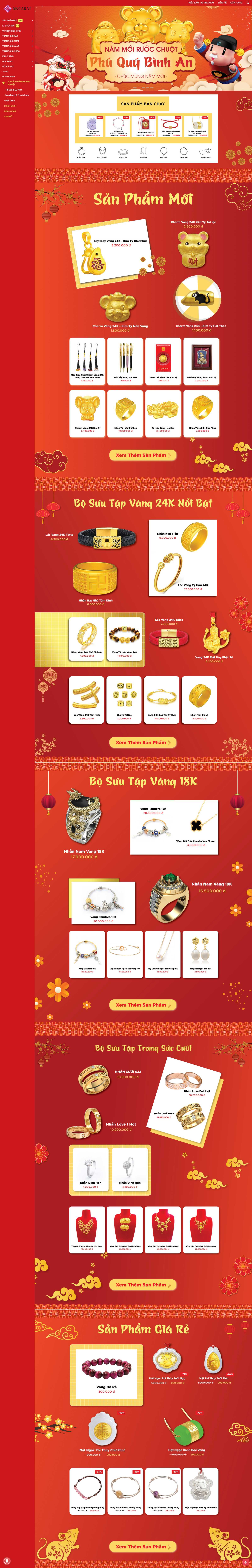Thiết kế Web vòng tay phong thủy ancarat.com