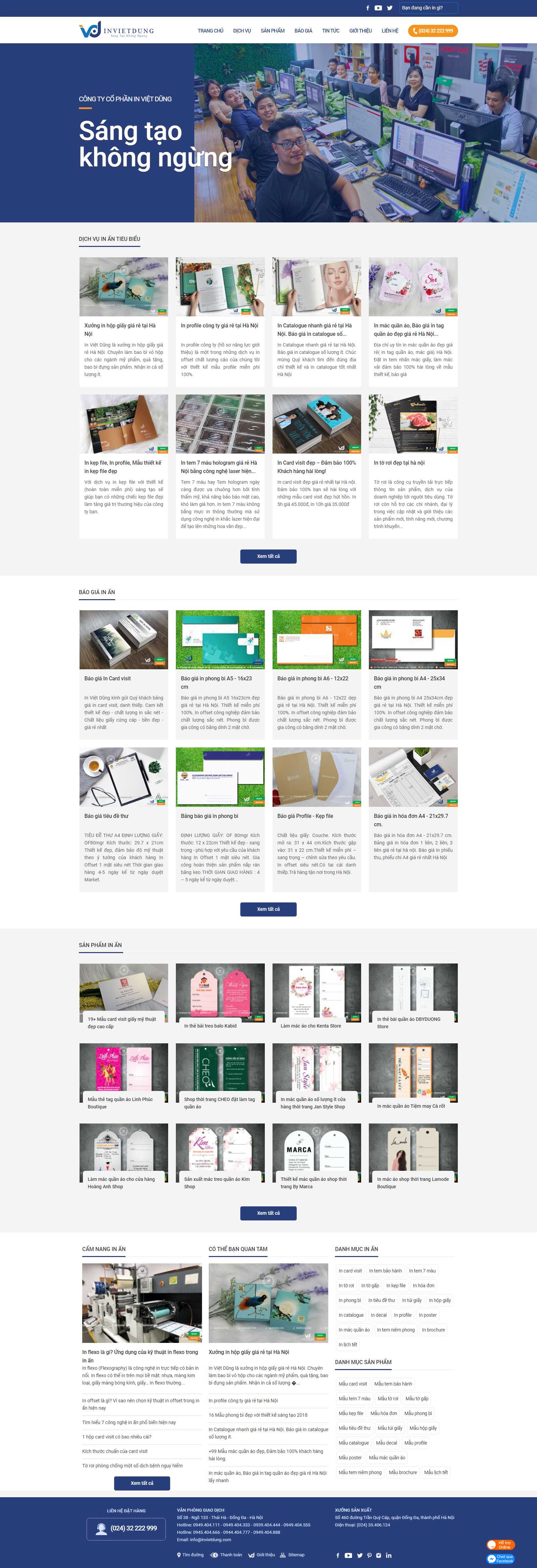 Thiết kế Web hiệu quả invietdung.com