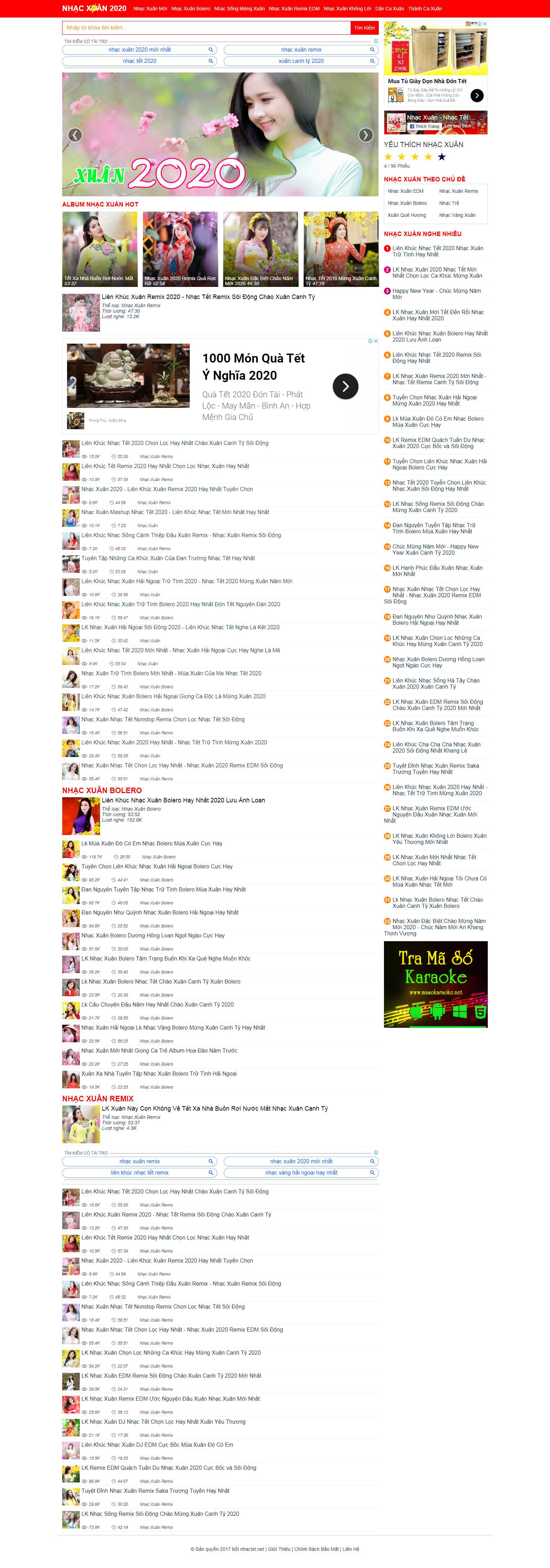 Thiết kế Web nhạc nhactet.net