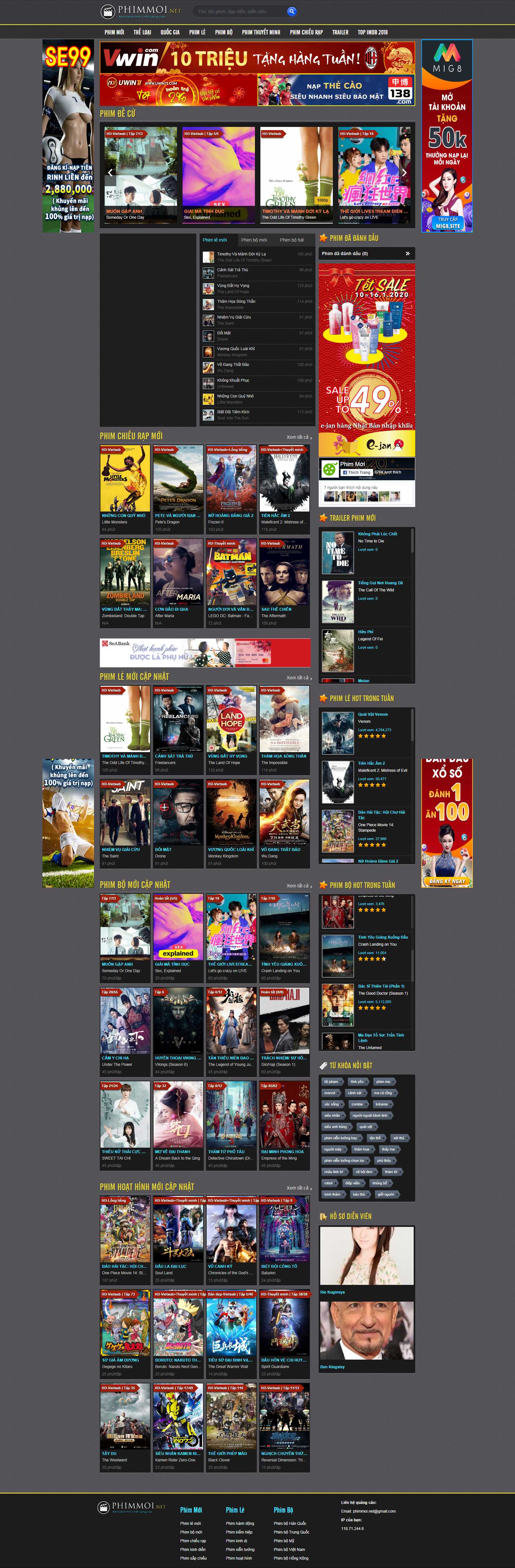 Thiết kế Web phim phimmoi.net