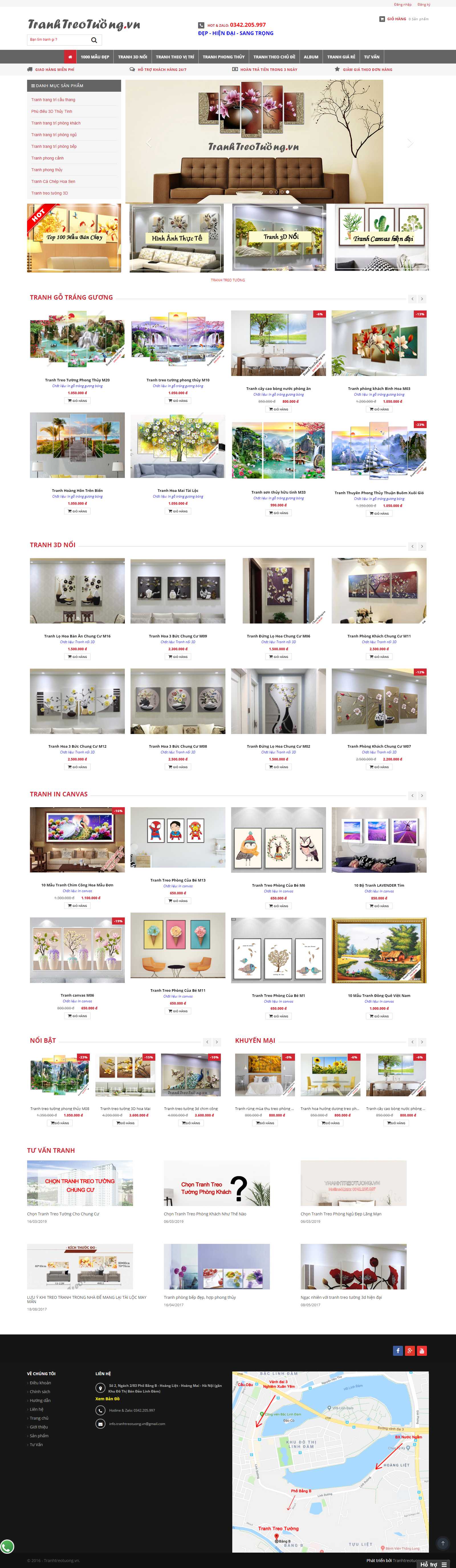 Thiết kế Web tranh ảnh tranhtreotuong.vn