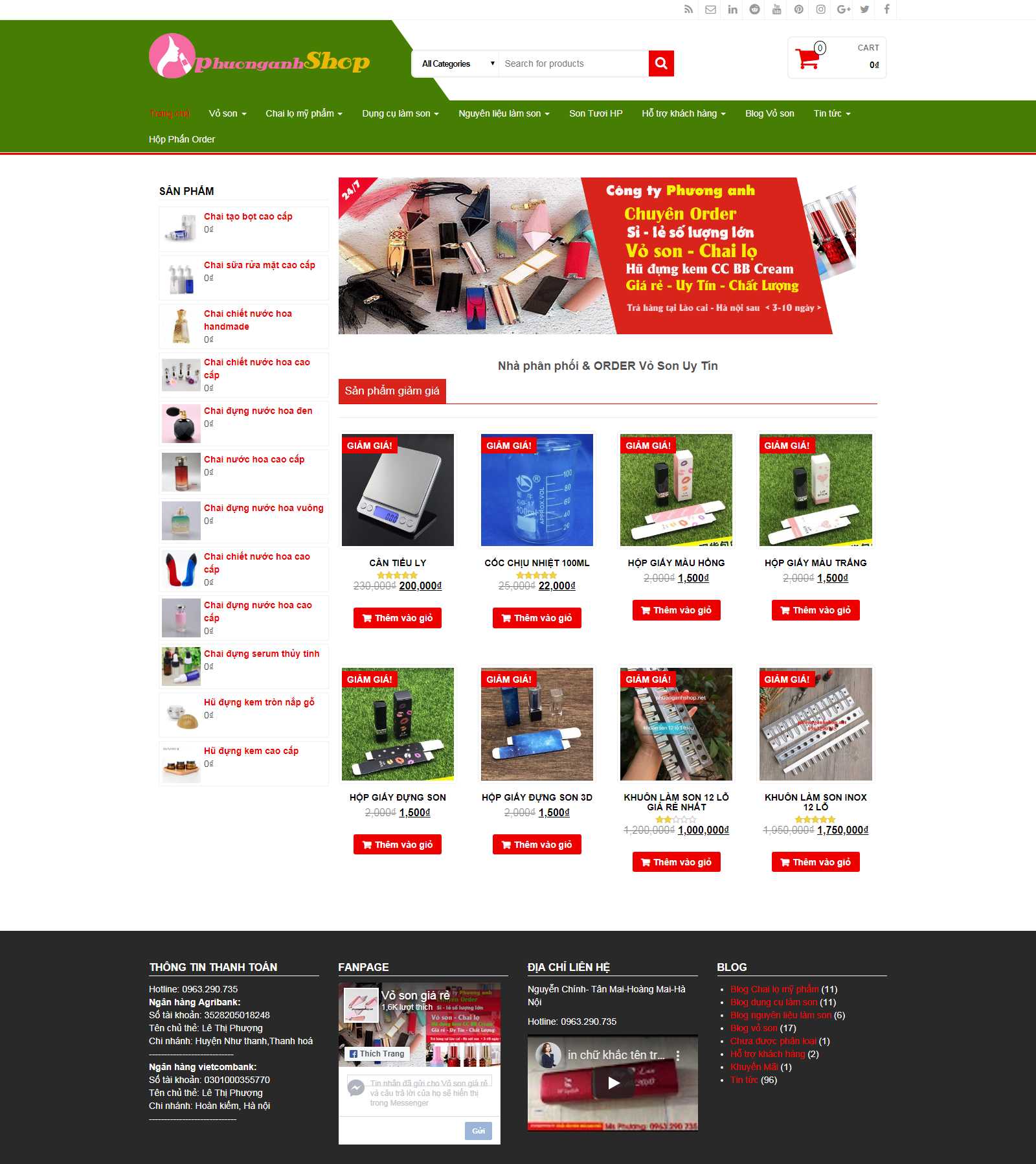 Thiết kế Web mẹ và bé phuonganhshop.net