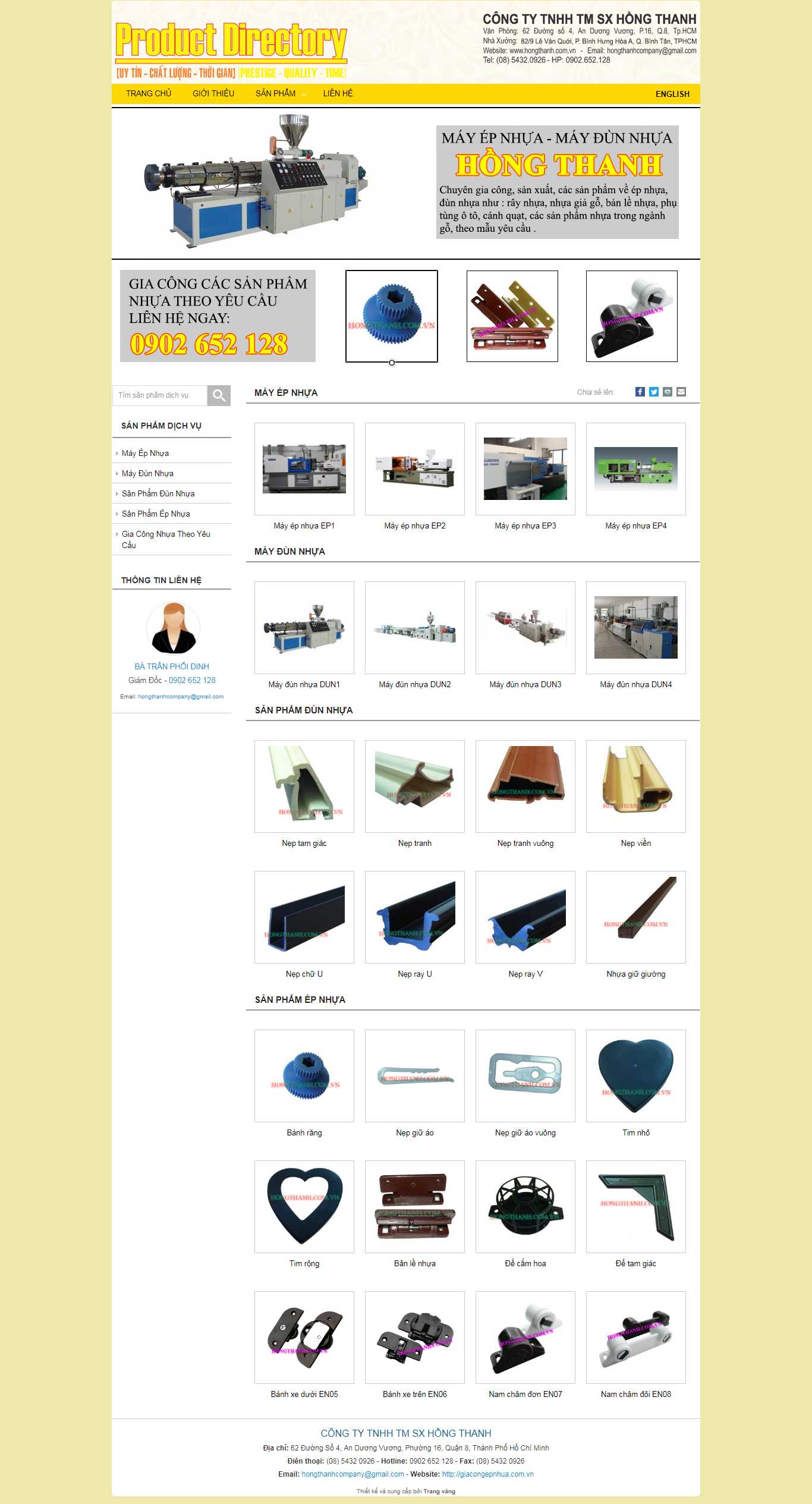 Thiết kế Web công ty nhựa giacongepnhua.com.vn