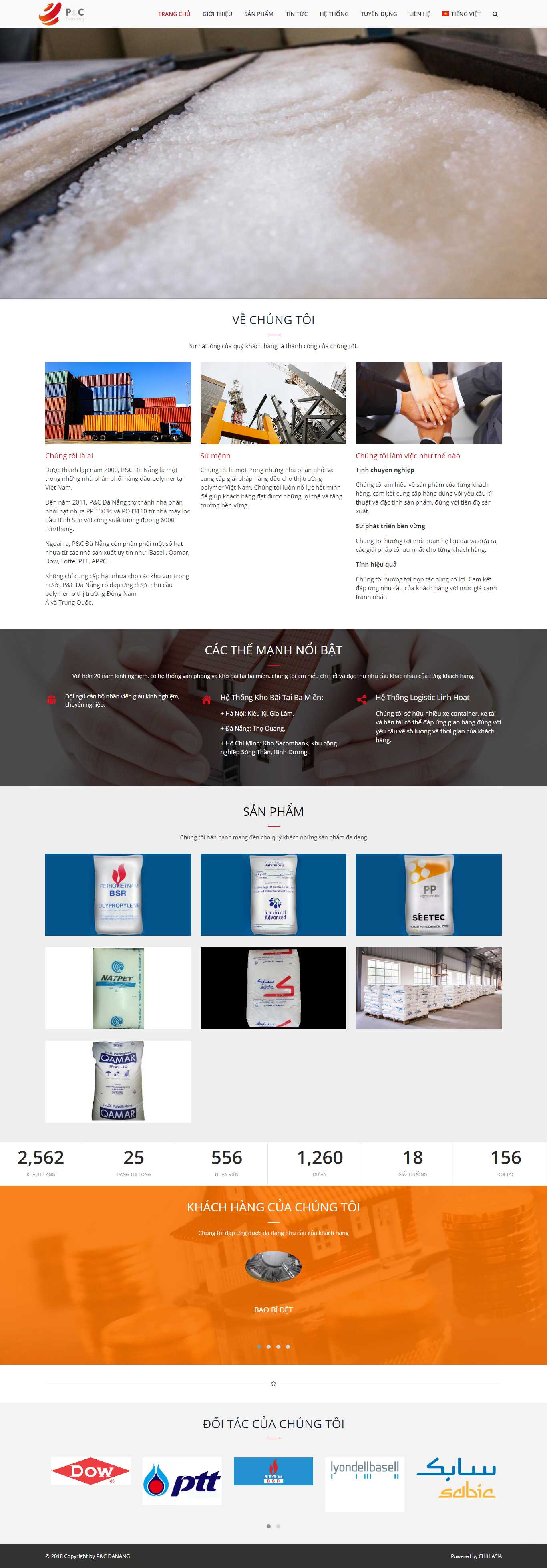 Thiết kế Web công ty nhựa pcdanang.com