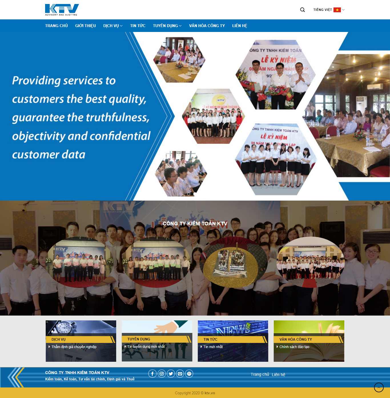 Thiết kế Web công ty kiểm toán ktv.vn