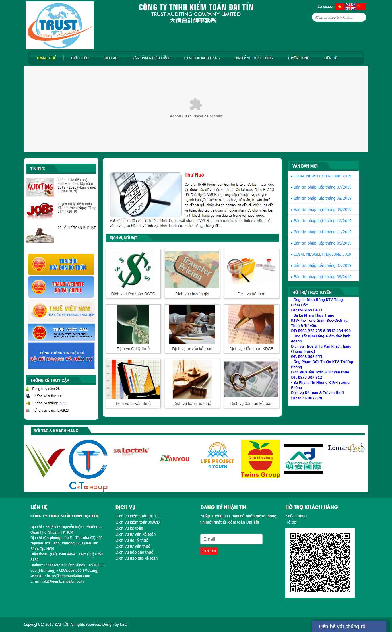 Thiết kế Web công ty kiểm toán kiemtoandaitin.com