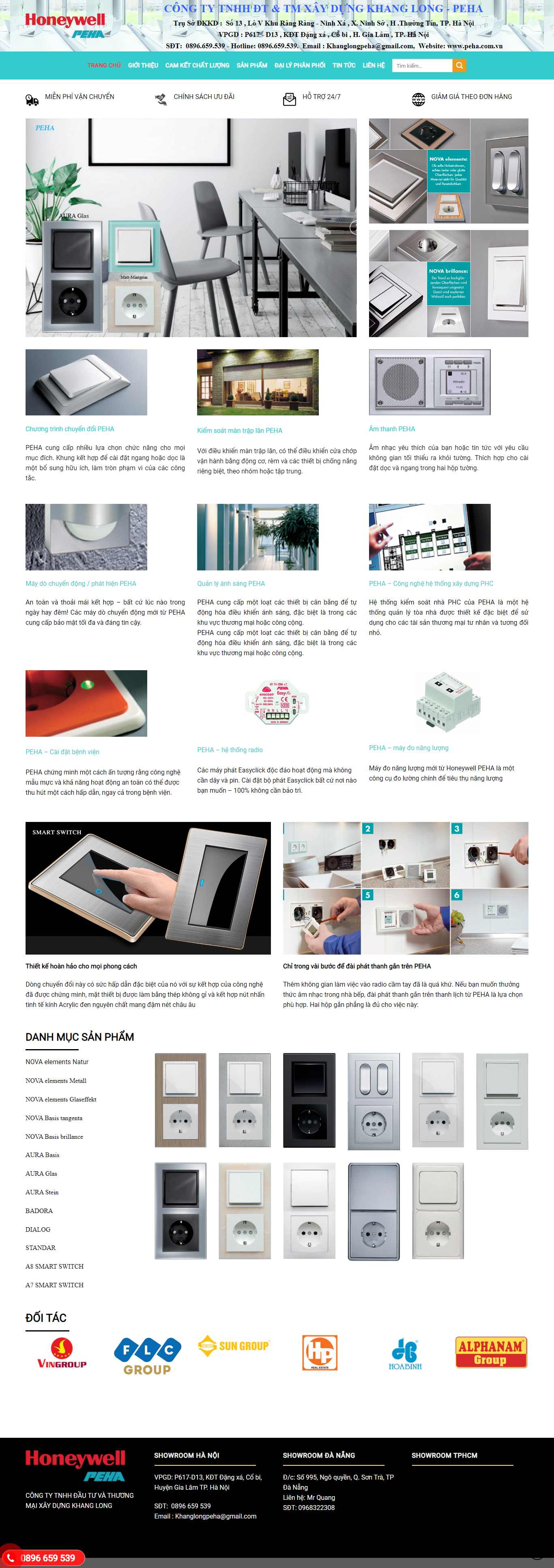 Thiết kế Web công ty xây dựng peha.com.vn