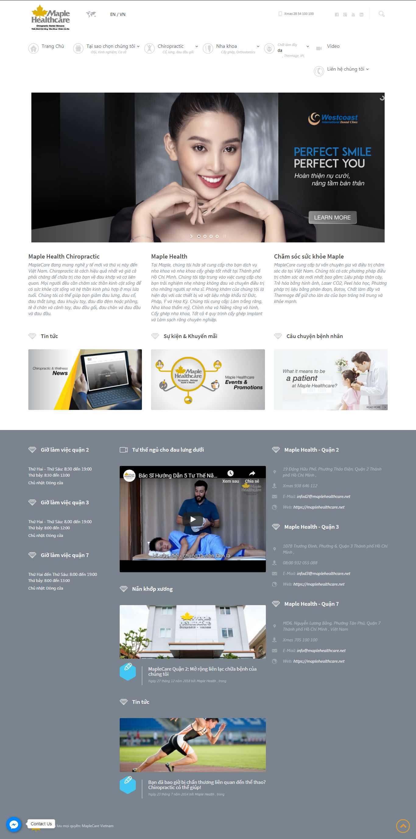 Thiết kế Web đồ họa đẹp maplehealthcare.net