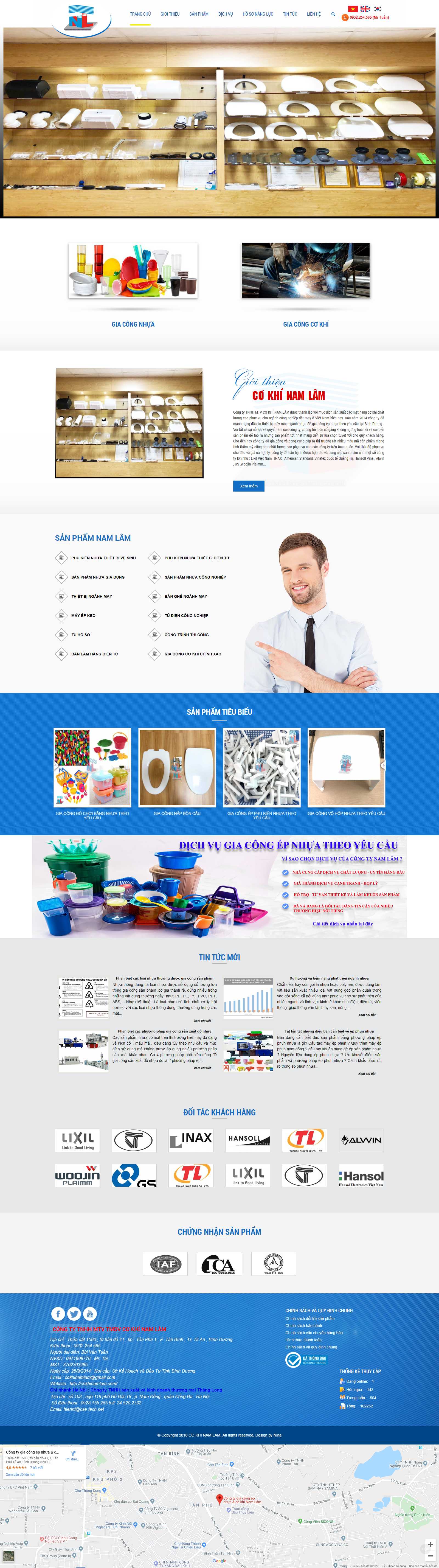 Thiết kế Web trọn gói cokhinamlam.com