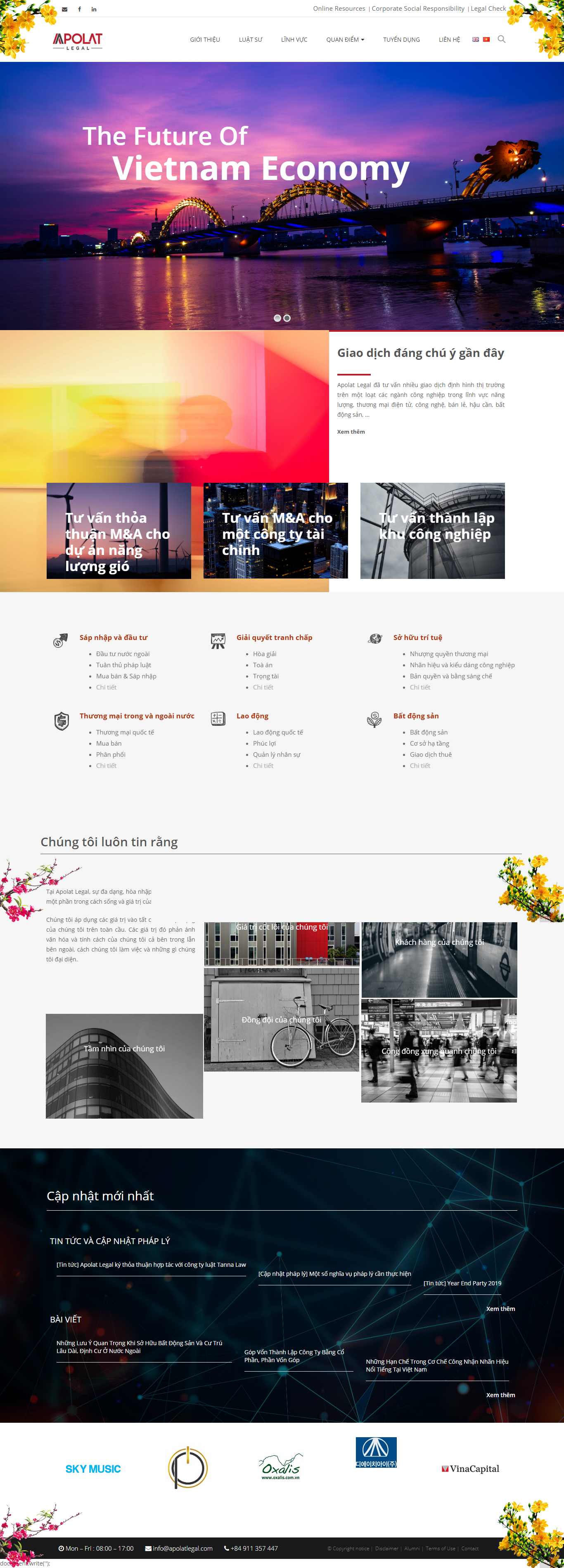 Thiết kế Web công ty luật apolatlegal.com