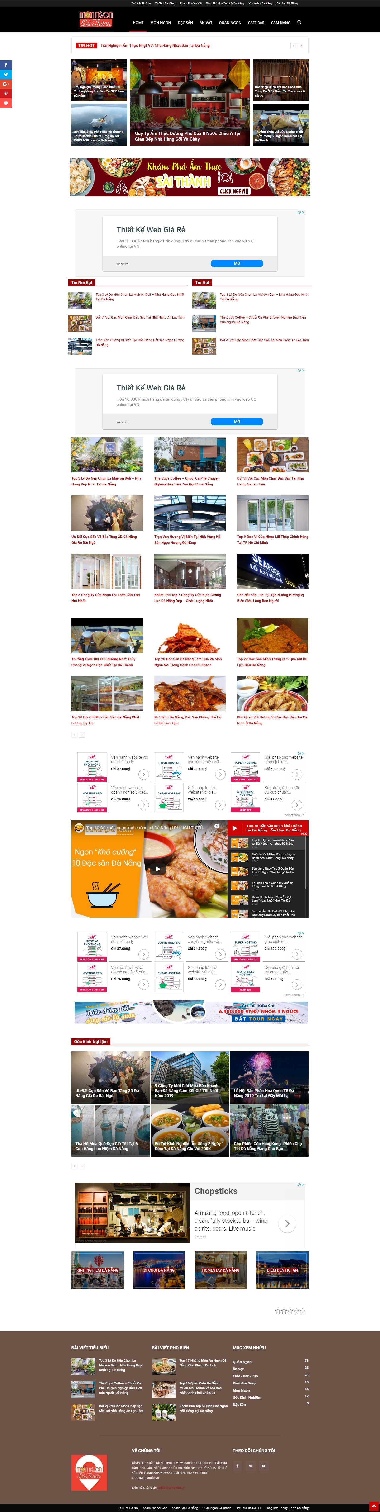 Thiết kế Web vina monngondathanh.com