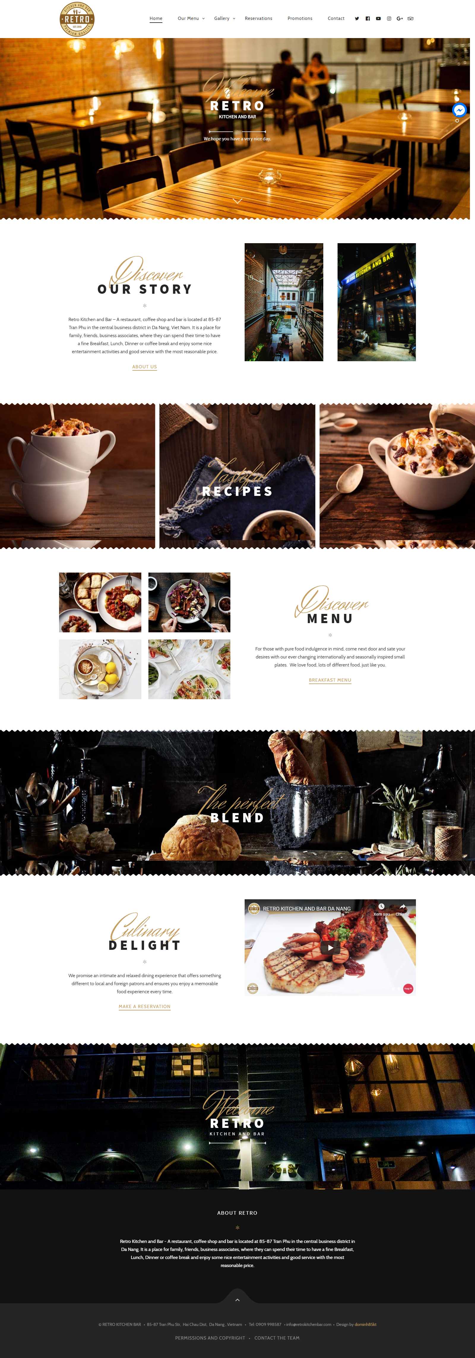 Thiết kế Web trang vàng retrokitchenbar.com