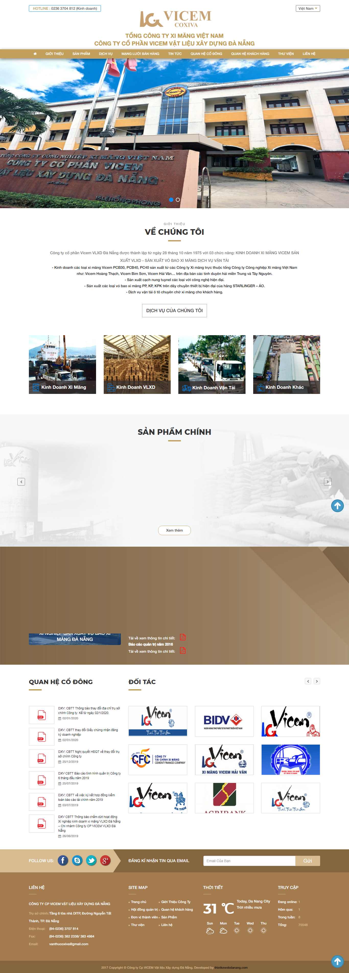 Thiết kế Web nhà máy gạch coxiva.com.vn