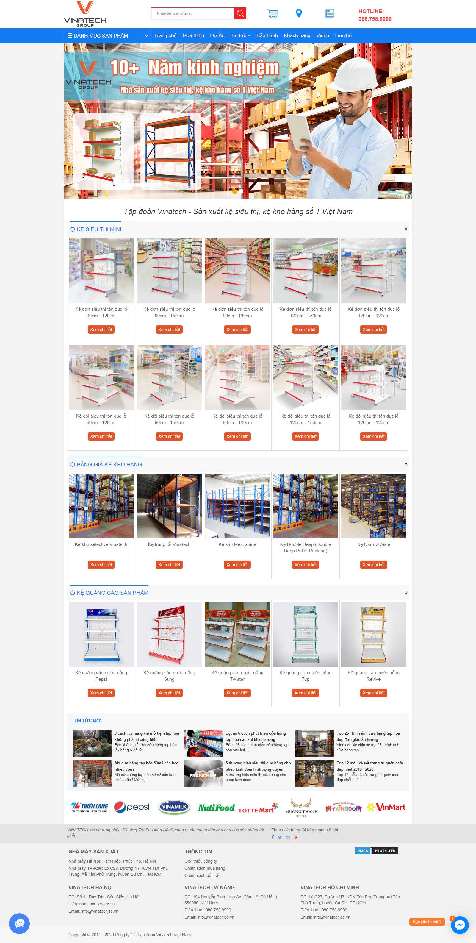 Thiết kế Web gian hàng vinatech.net.vn