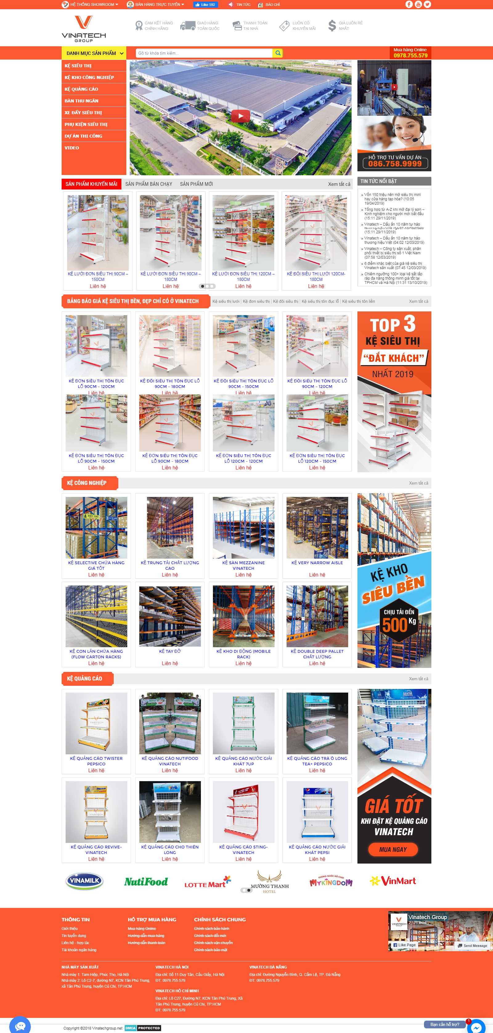 Thiết kế Web gian hàng vinatechgroup.net