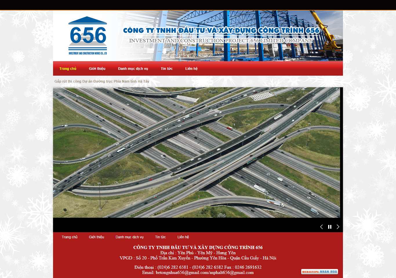 Thiết kế Web công ty cầu đường 656.vn