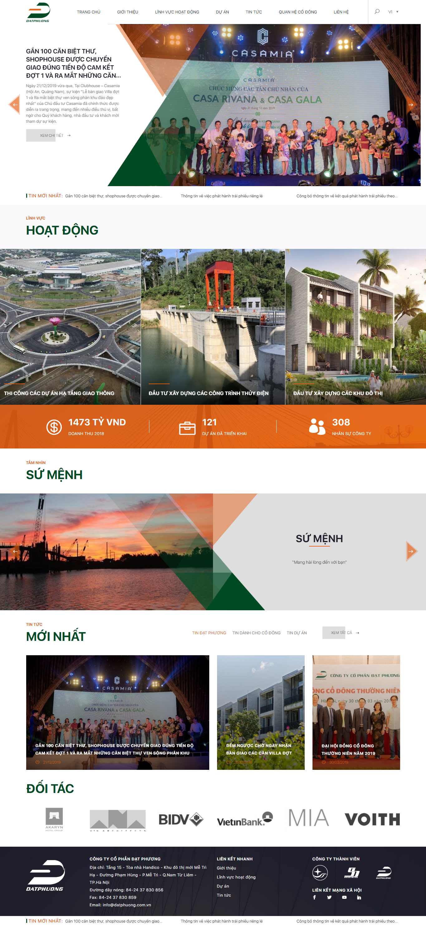 Thiết kế Web công ty cp datphuong.com.vn