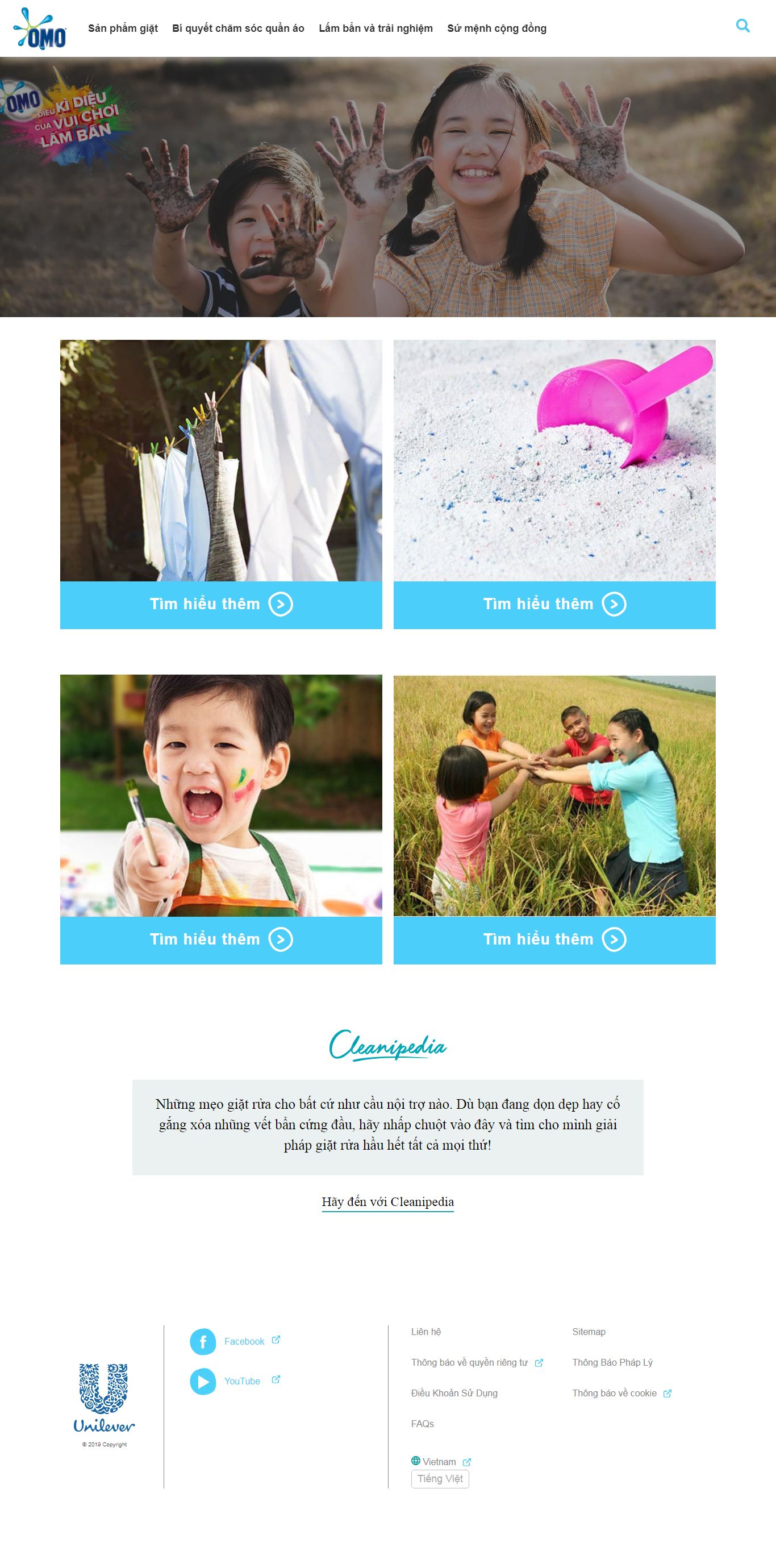 Thiết kế Web bán bột giặt quần áo omo.com