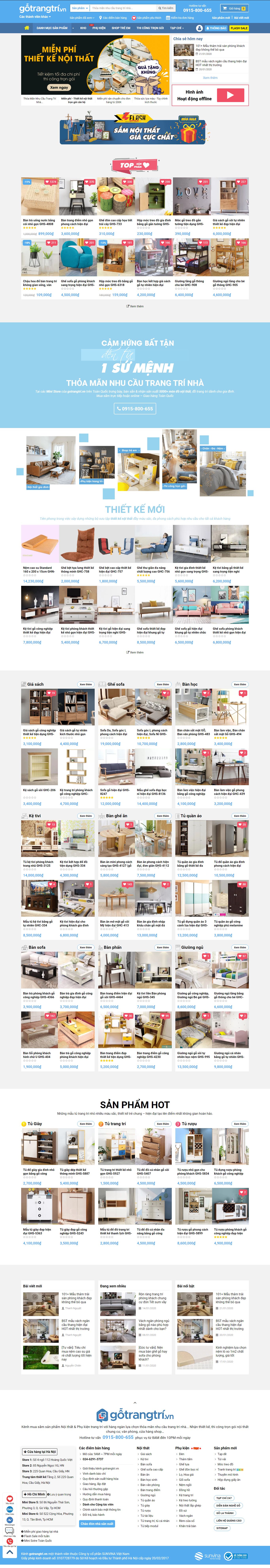 Thiết kế Web công ty nội thất gotrangtri.vn