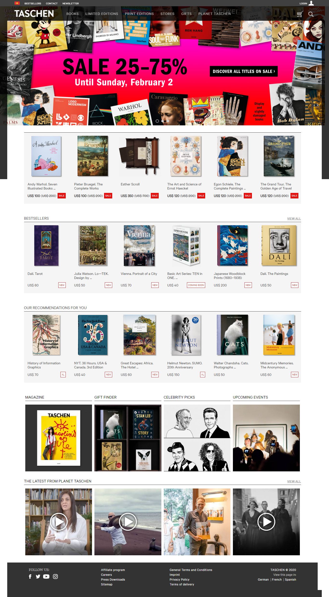 Thiết kế Web 1900 taschen.com