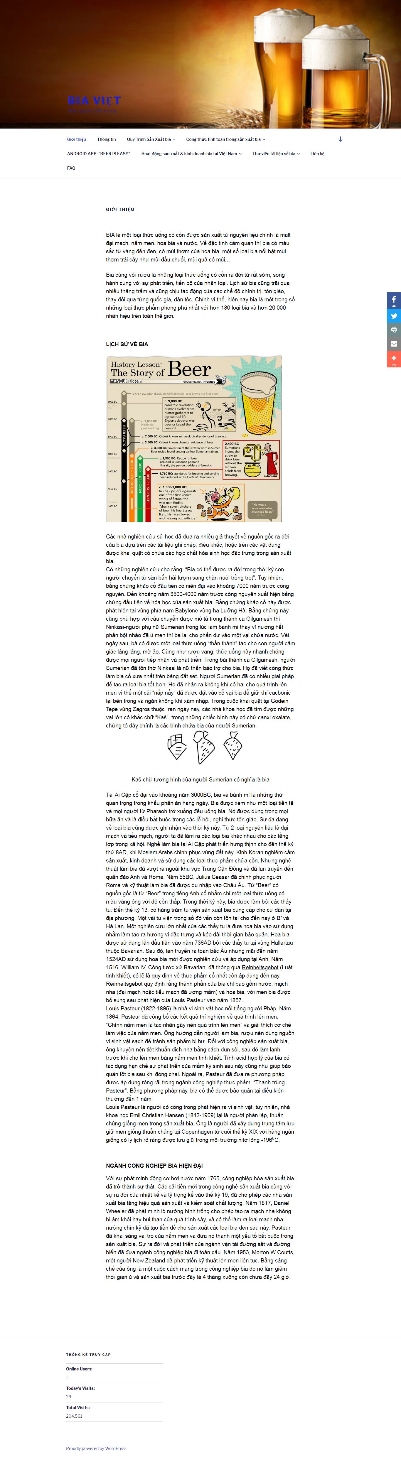 Thiết kế Web công ty bia vnbrewers.com