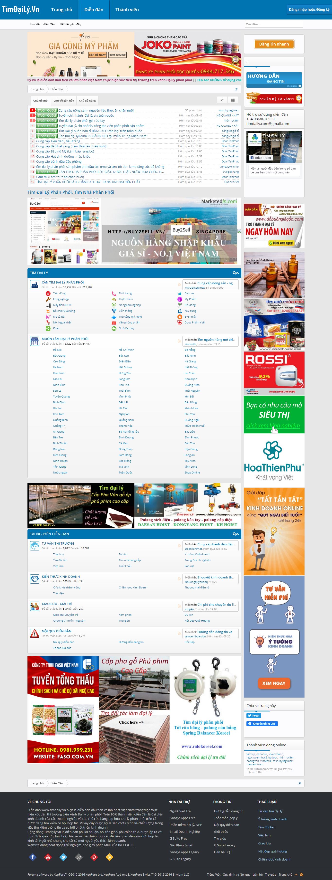 Thiết kế Web đại lý phân phối timdaily.vn