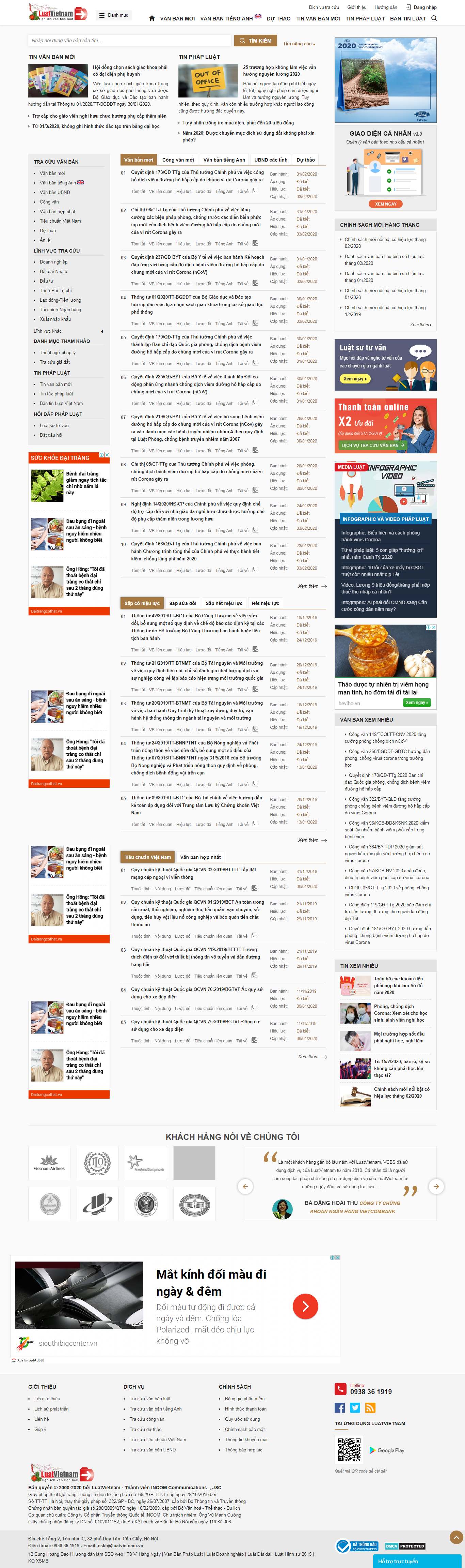 Thiết kế Web công ty tnhh luatvietnam.vn