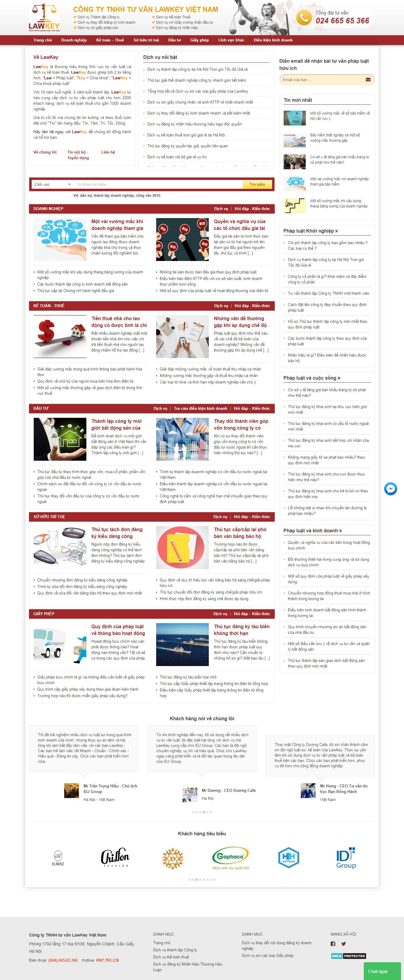 Thiết kế Web công ty tnhh lawkey.vn