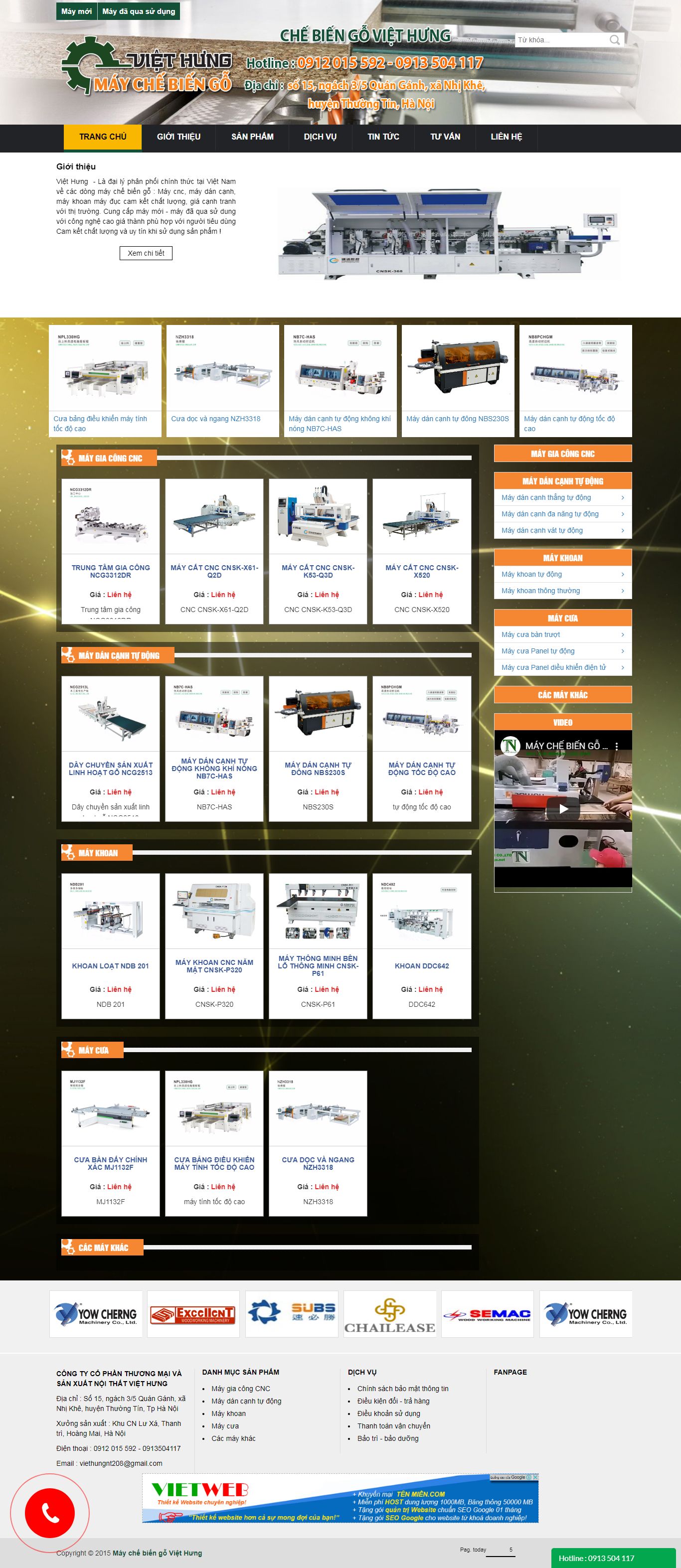 Thiết kế Web mới maychebiengoviethung.vn