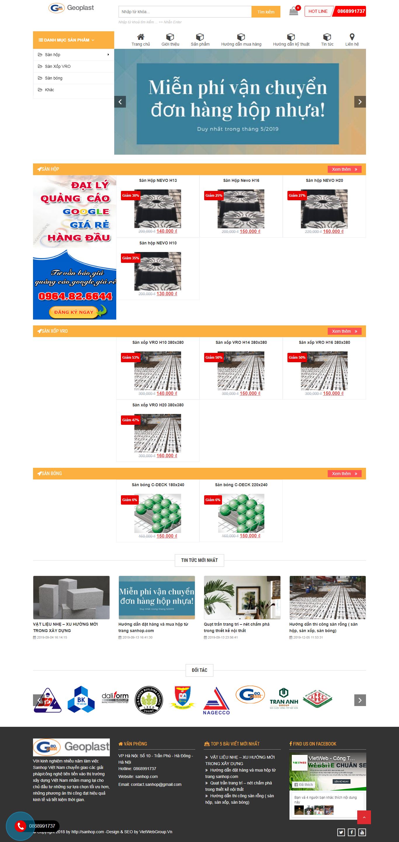 Thiết kế Web mới sanhop.com