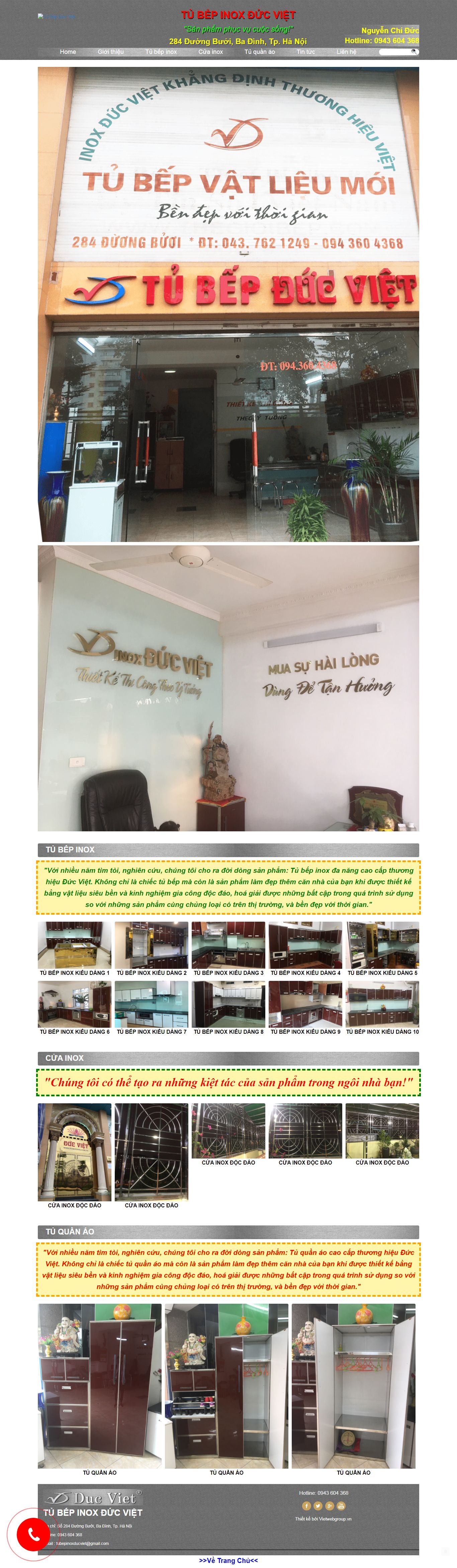 Thiết kế Web mới tubepinoxducviet.com