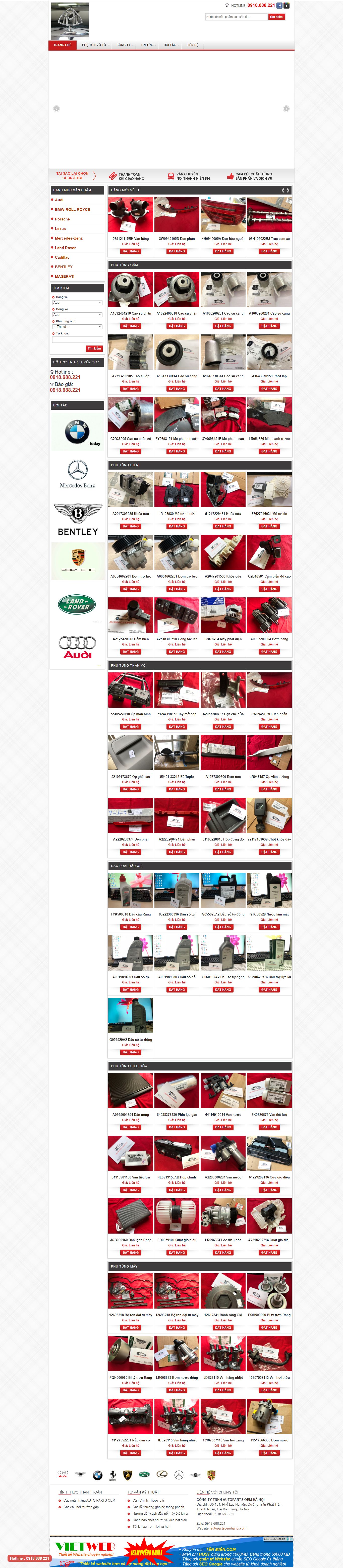 Thiết kế Web mới autopartsoemhanoi.com