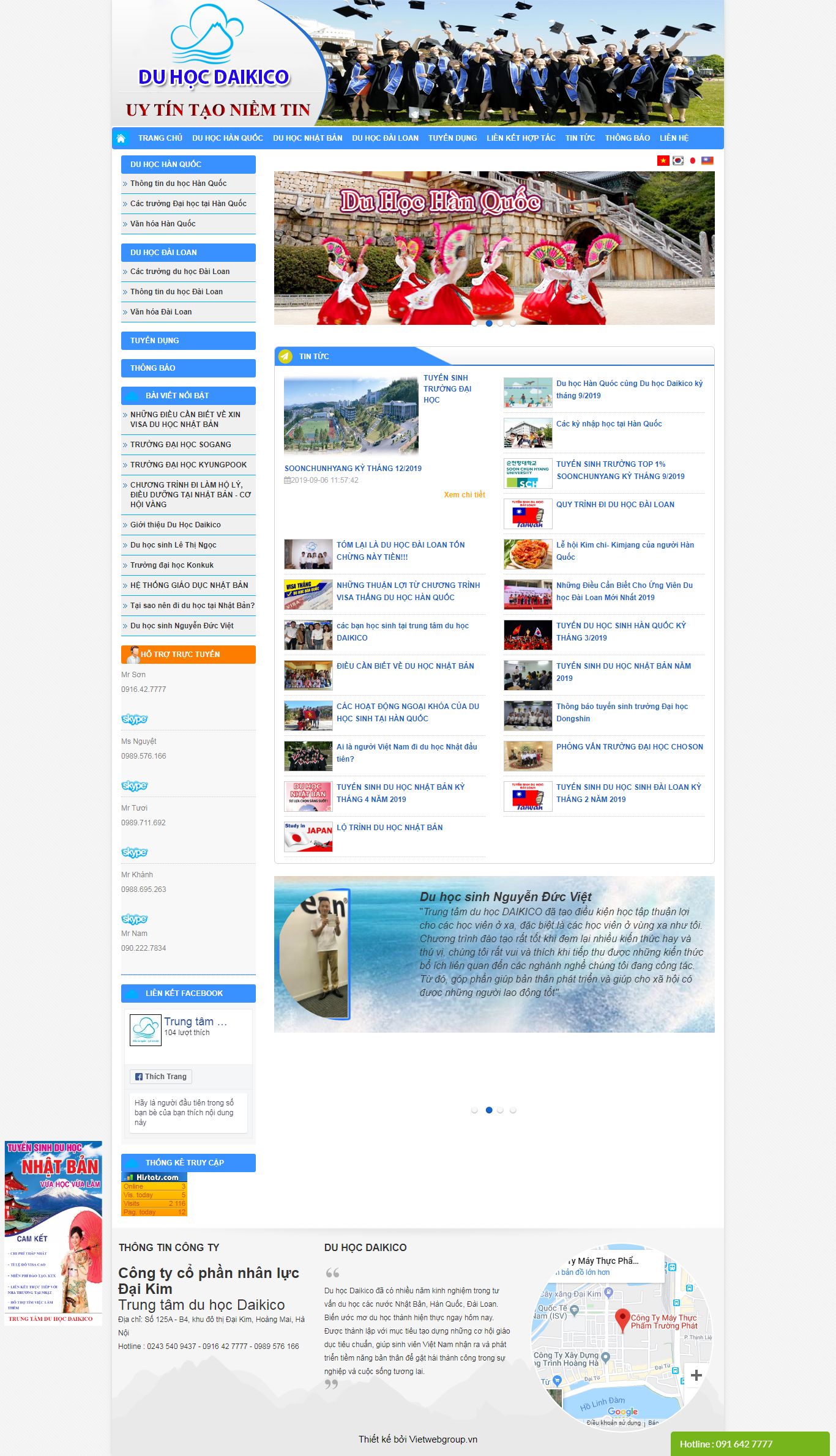 Thiết kế Web mới daikico.com.vn