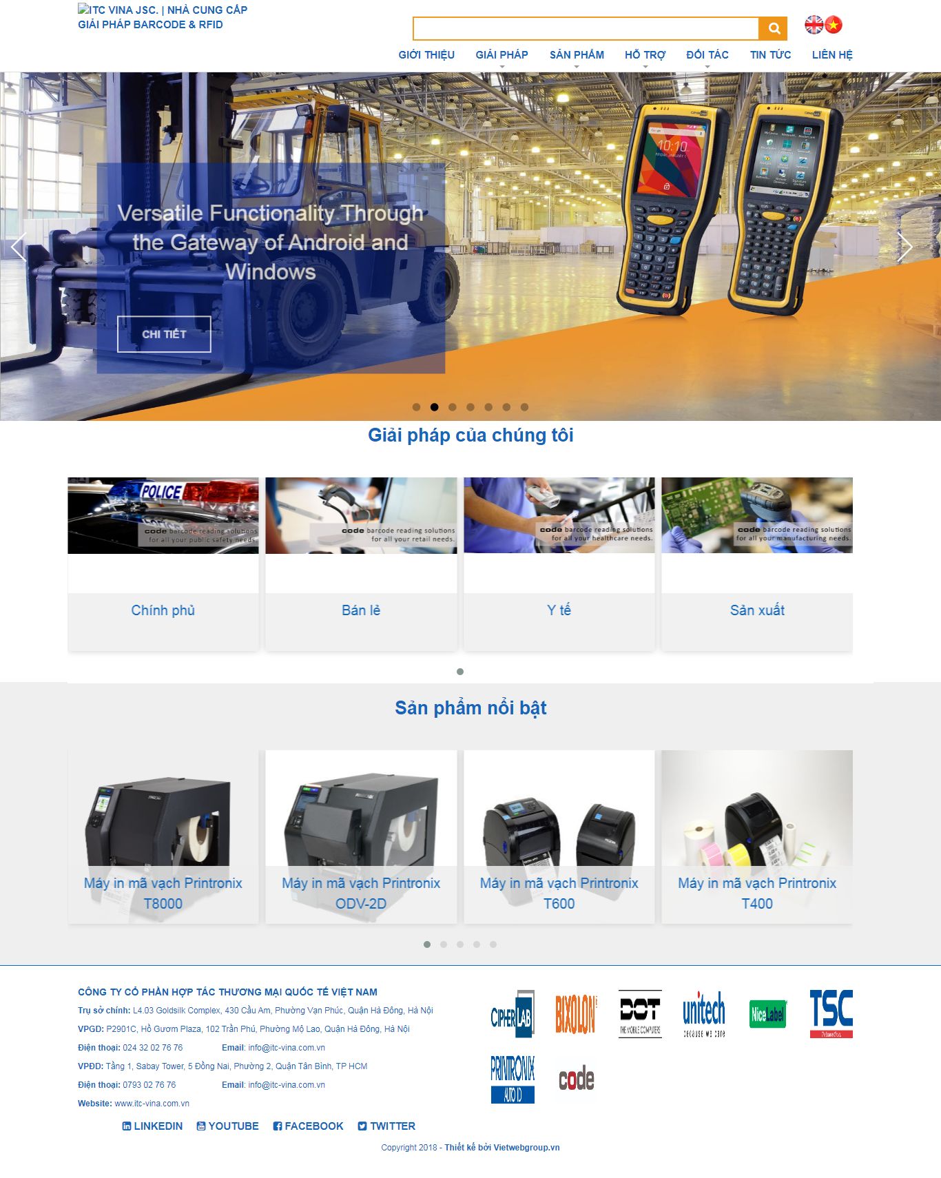 Thiết kế Web mới itc-vina.com.vn