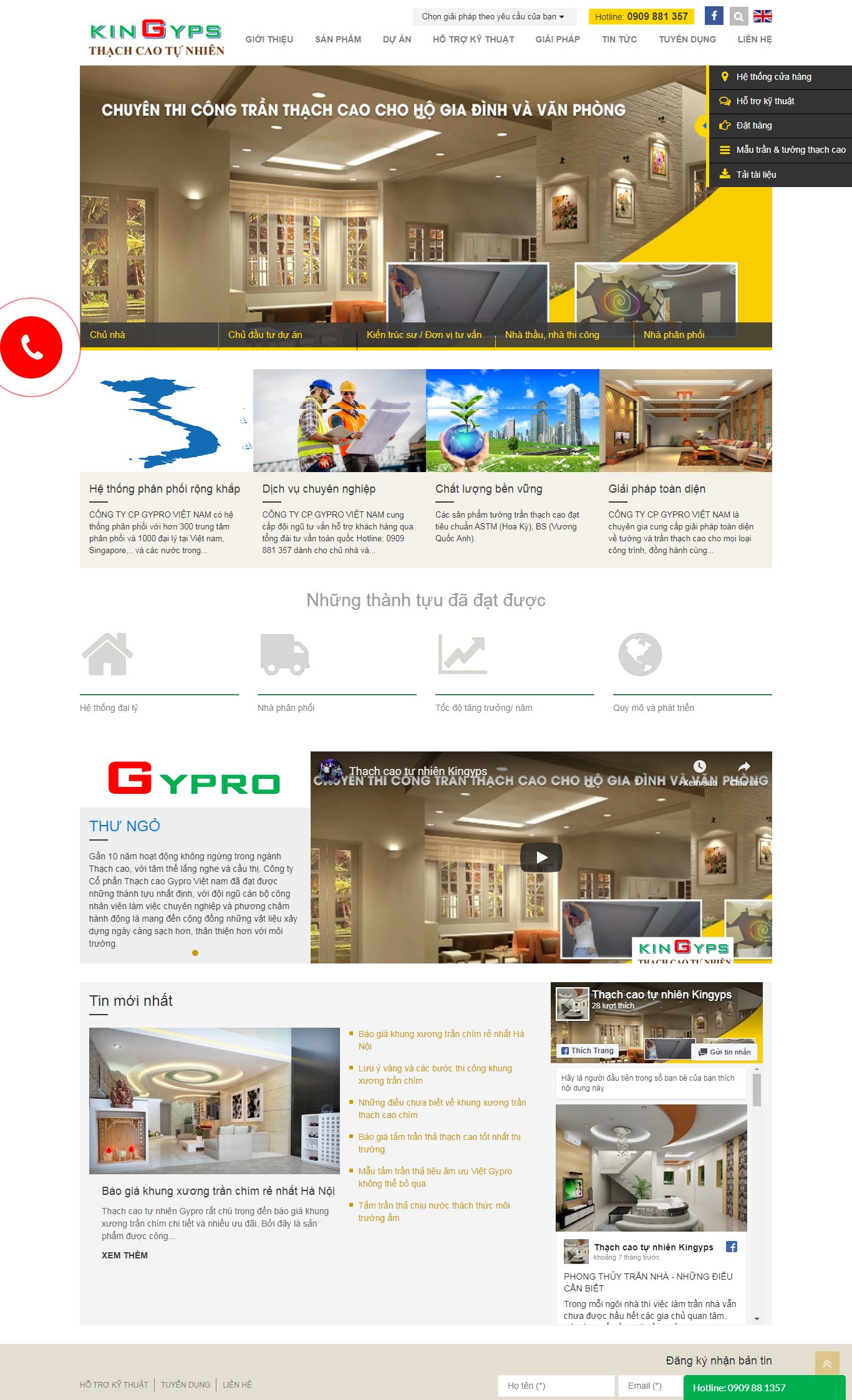 Thiết kế Web mới thachcaotunhien.com