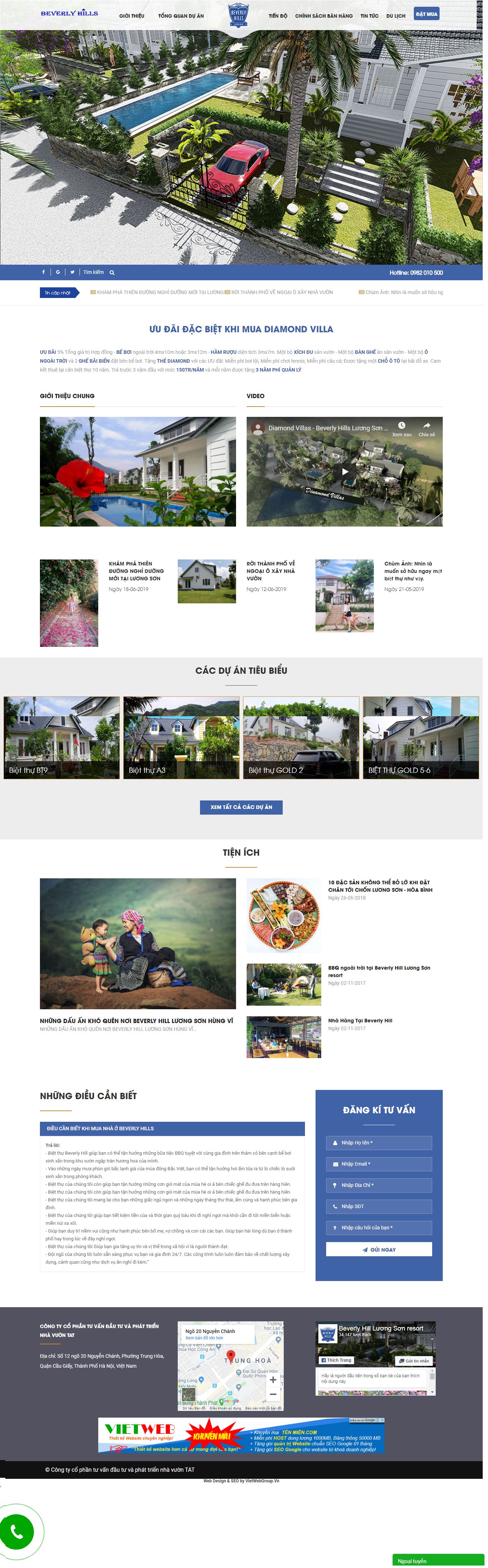 Thiết kế Web mới beverlyhills.vn